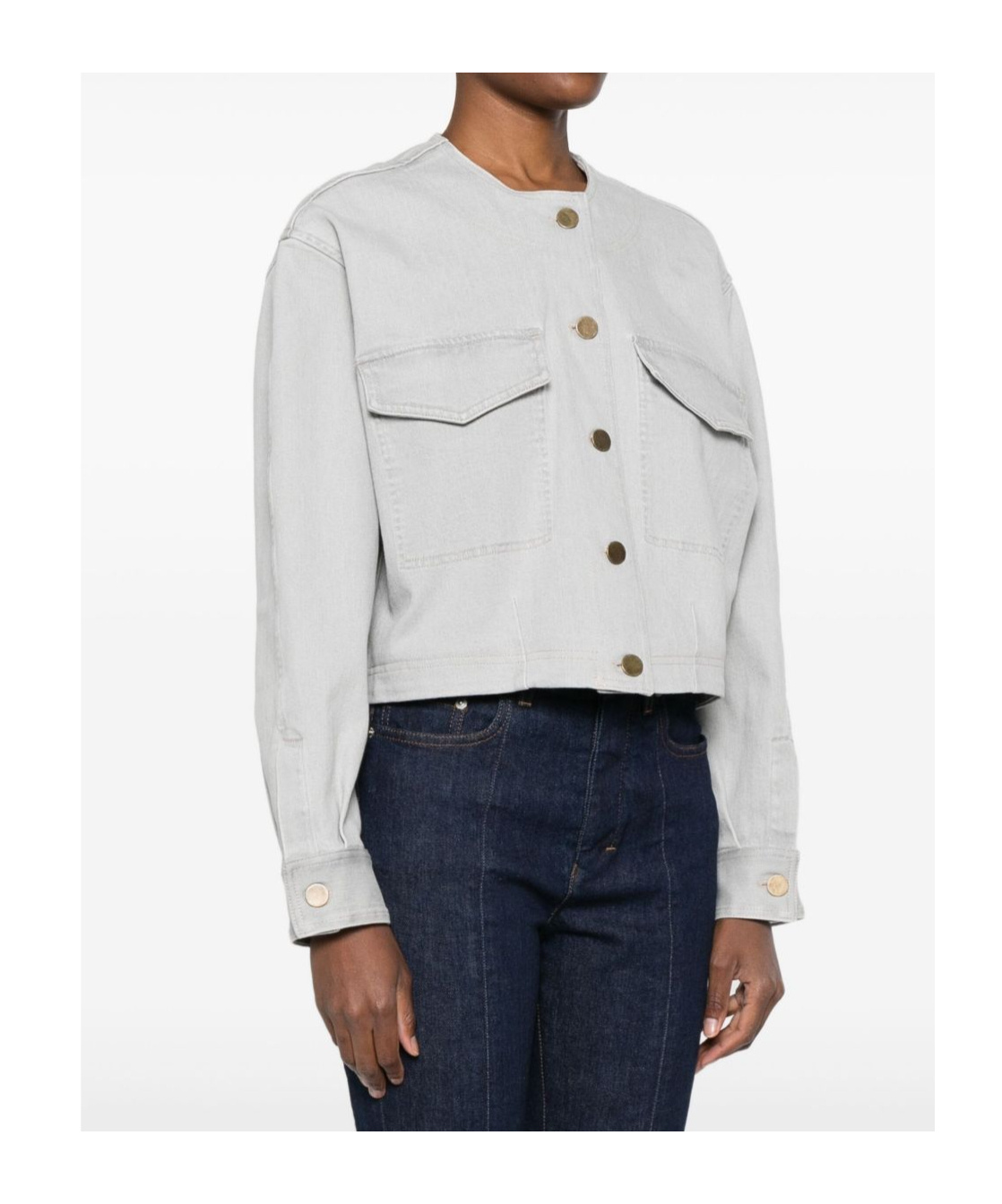 Forte Forte Grey Denim Cotton Overshirt In Gray