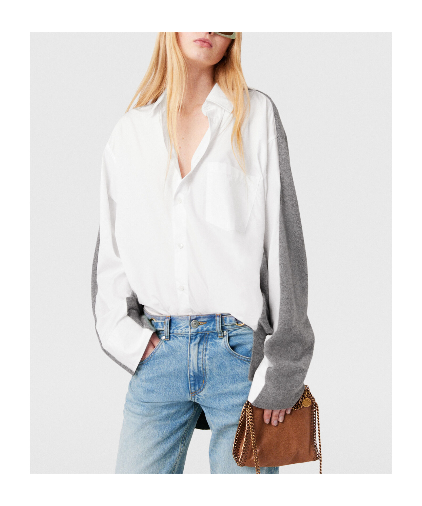 Stella Mccartney Buttoned Long-sleeved Knitted Cardigan In White