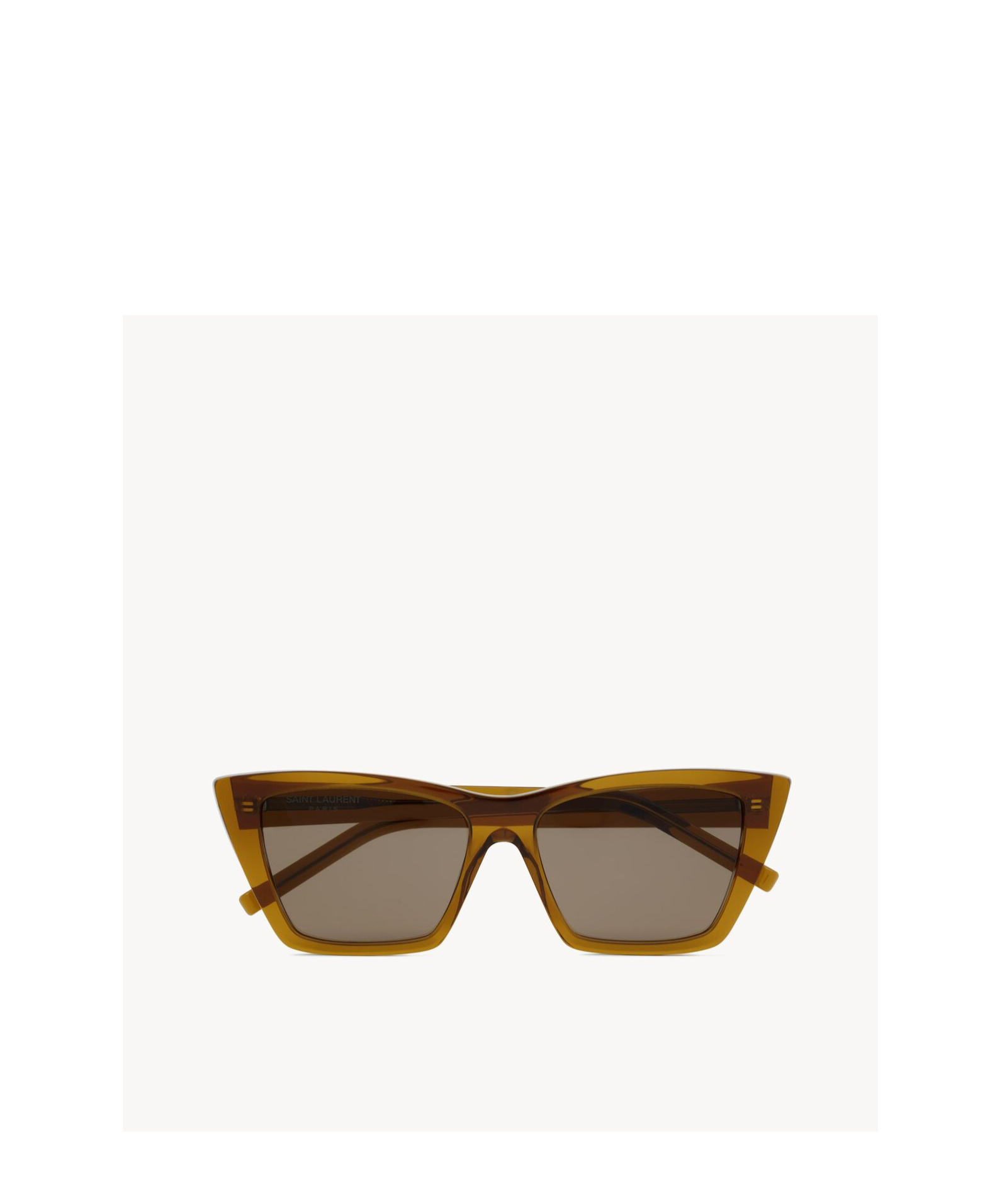 Saint Laurent Logo Sunglasses In Brown