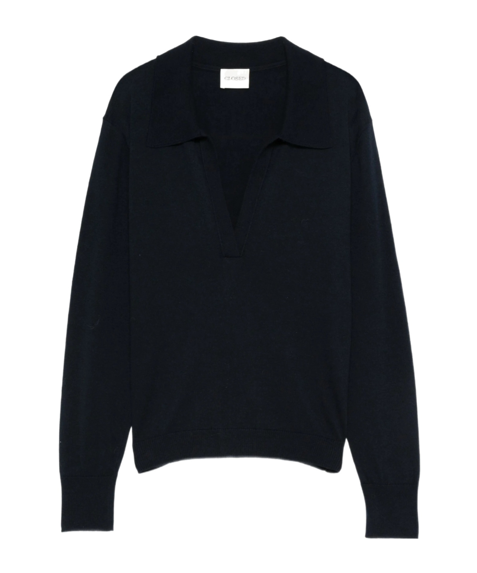 Closed Cotton And Cashmere Blend Sweater In Blue