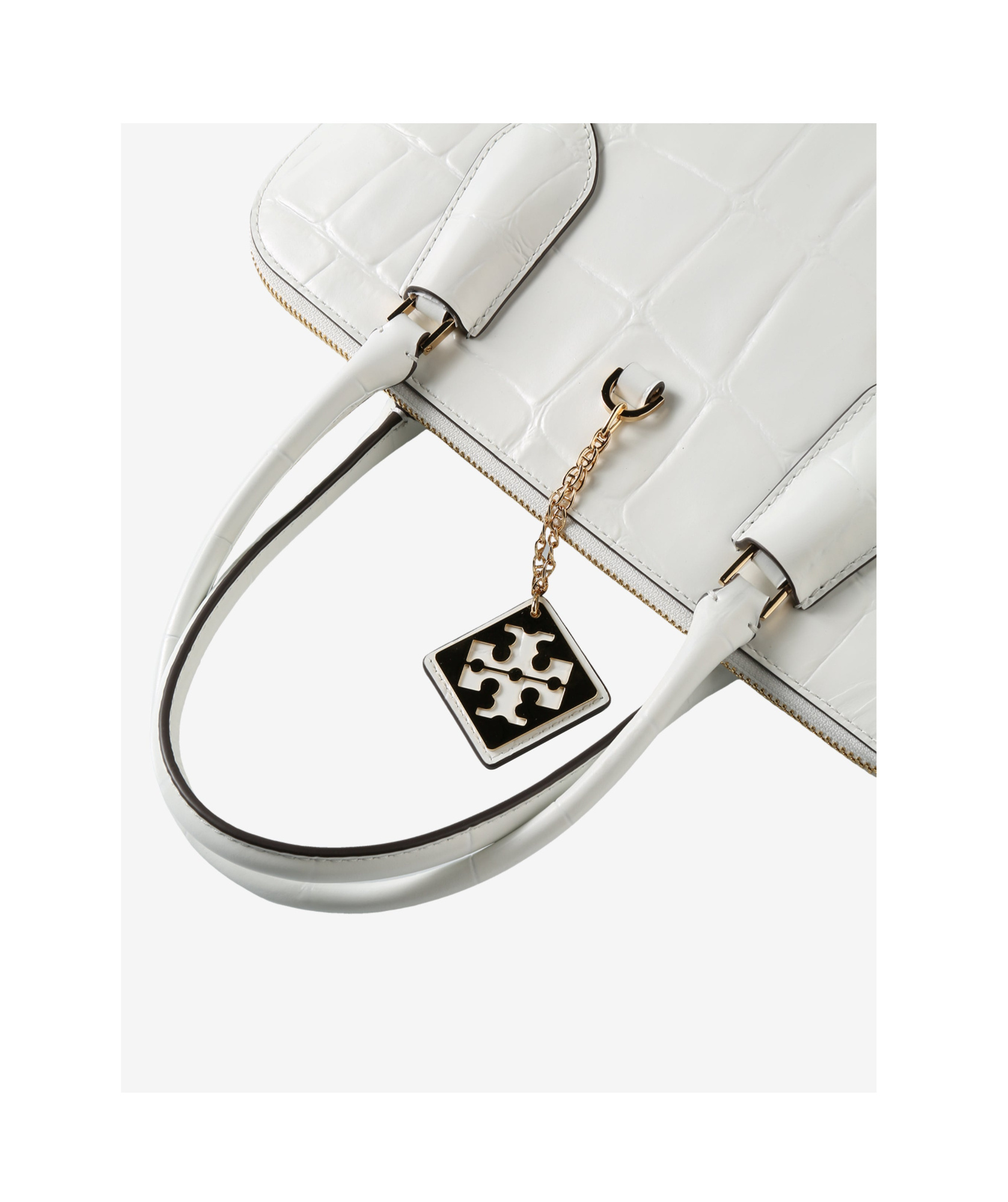 Tory Burch Double Handle Tote Bag In Gray