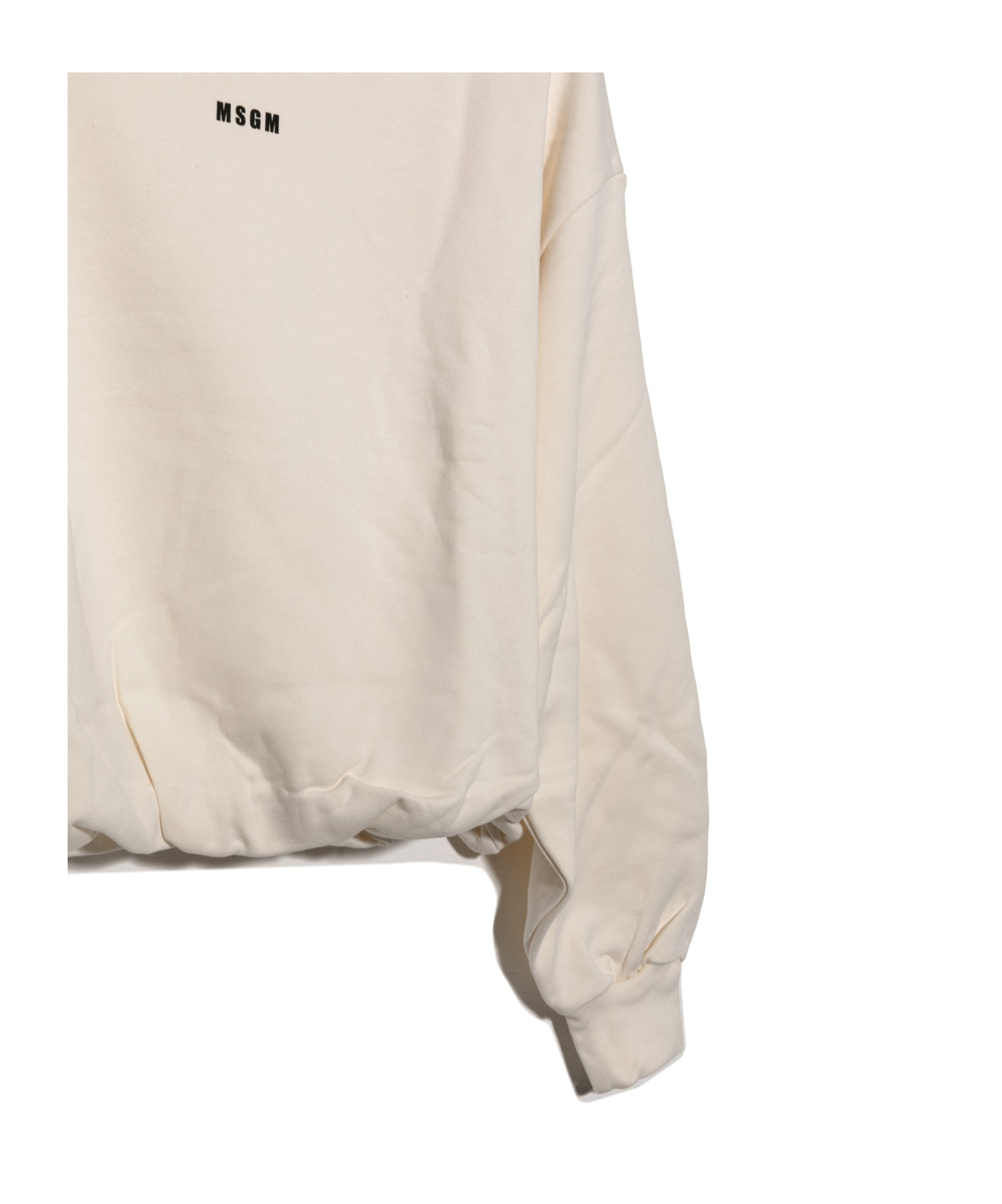 Msgm Logo-embroidered Hoodie In Nude