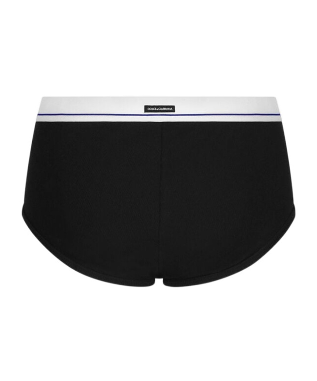 Dolce & Gabbana Fine-rib Cotton Brando Briefs In Black