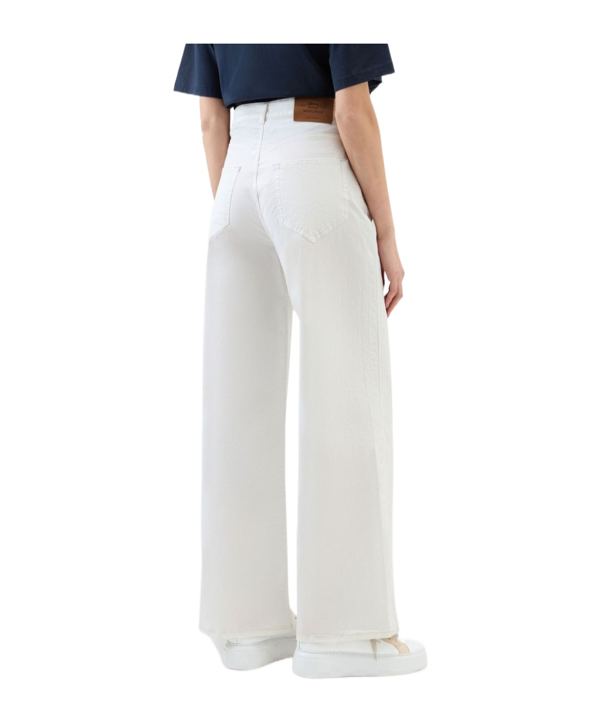 Woolrich Wide Leg Denim Jeans In White