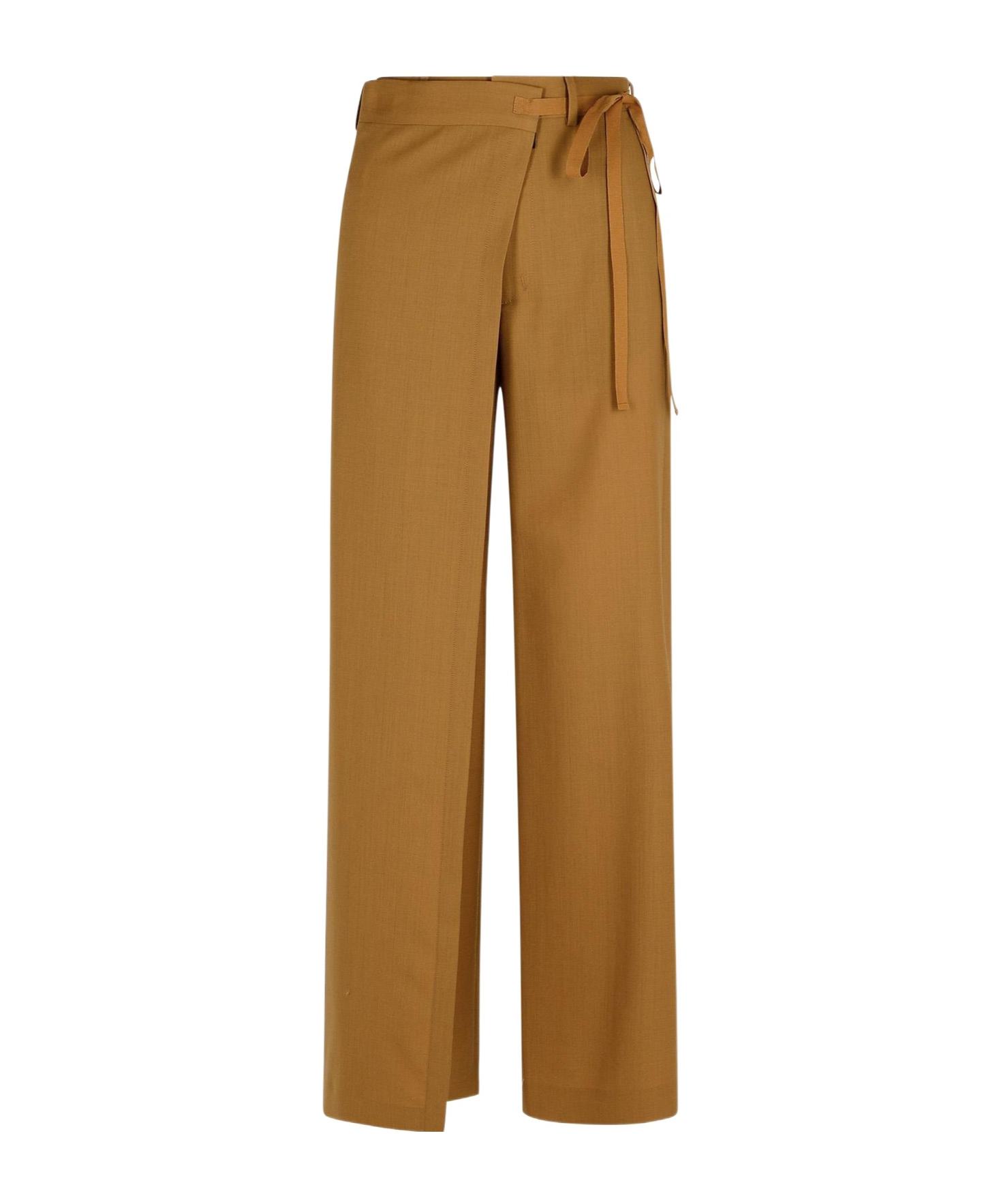 MM6 MAISON MARGIELA WRAP-DESIGN FLARED TROUSERS