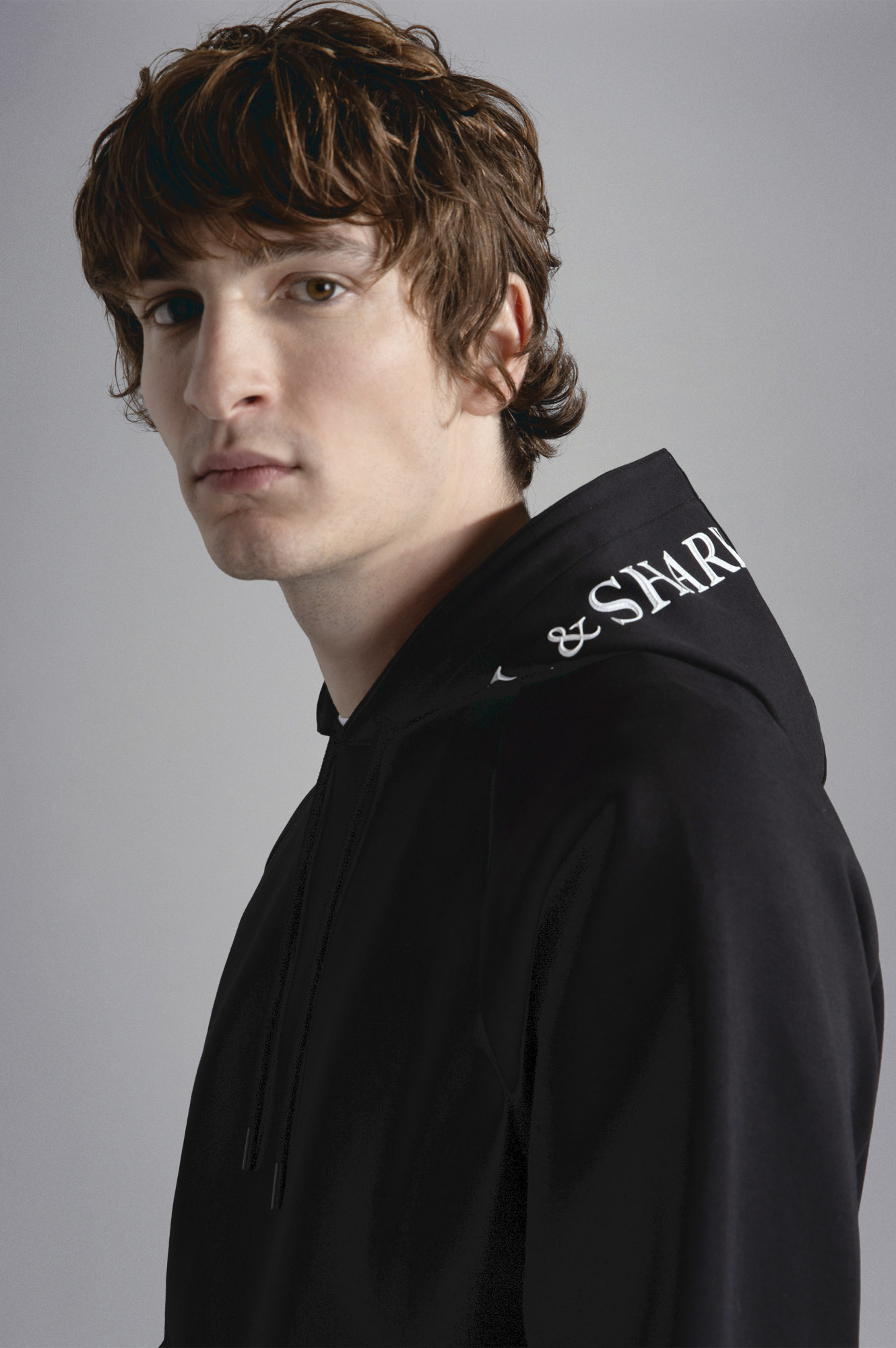Paul & Shark Long-sleeved Hoodie In Black