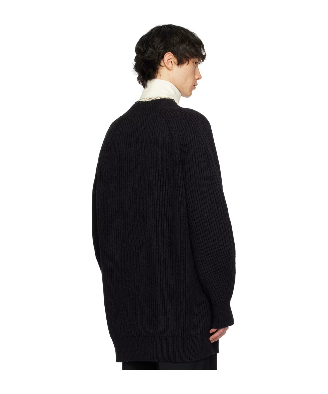 Jil Sander Wool Knitted Sweater In Black
