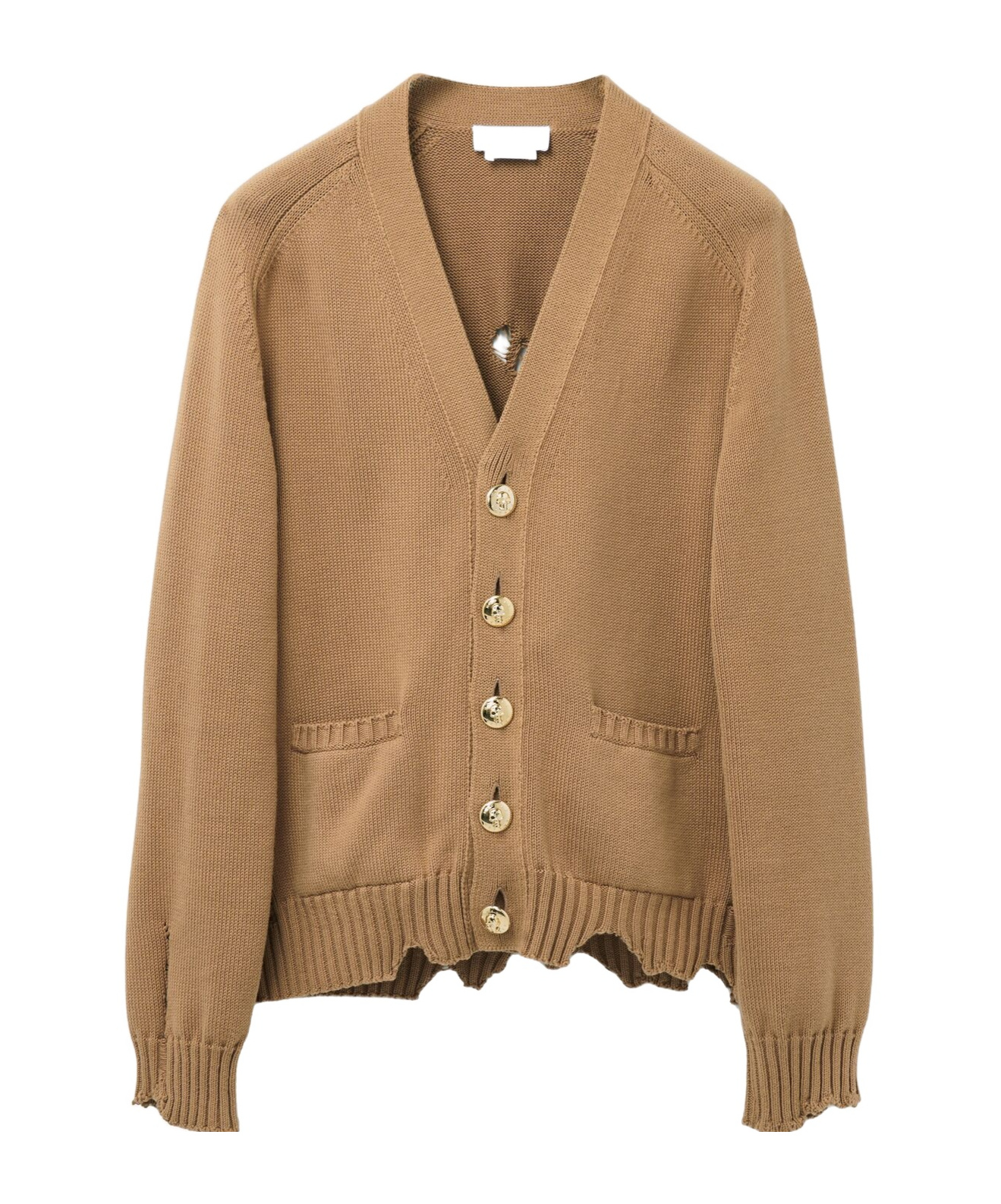 Alexander Mcqueen Imitation Old Skeleton Cardigan In Brown
