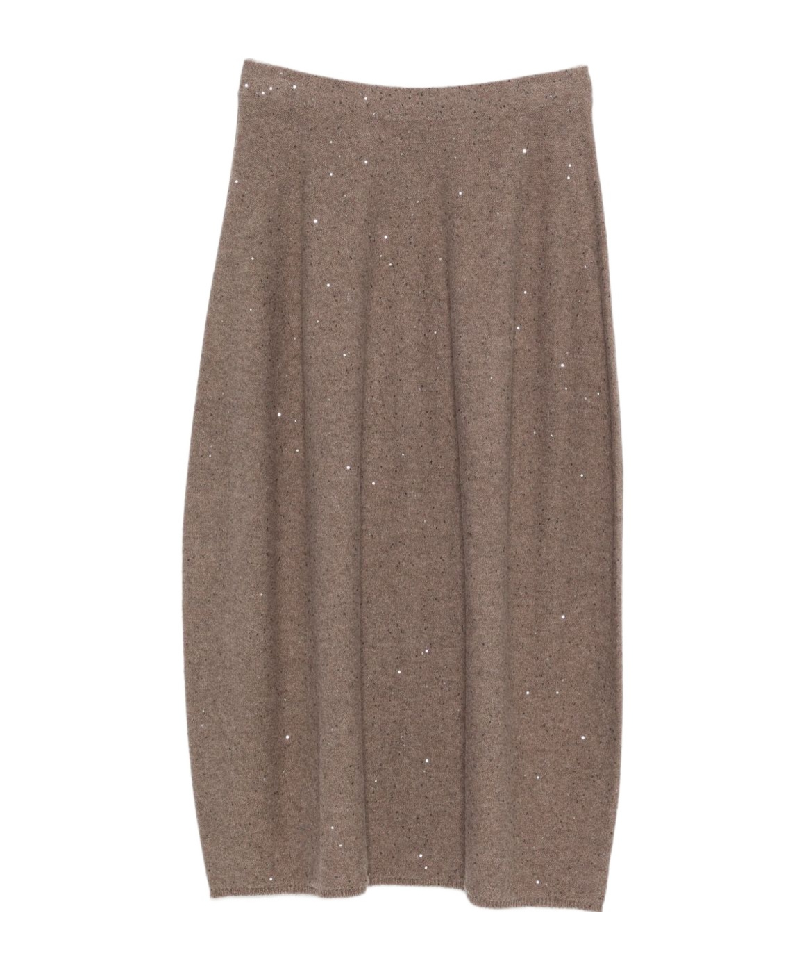 Antonelli Pleated Detail Skirt In Brown