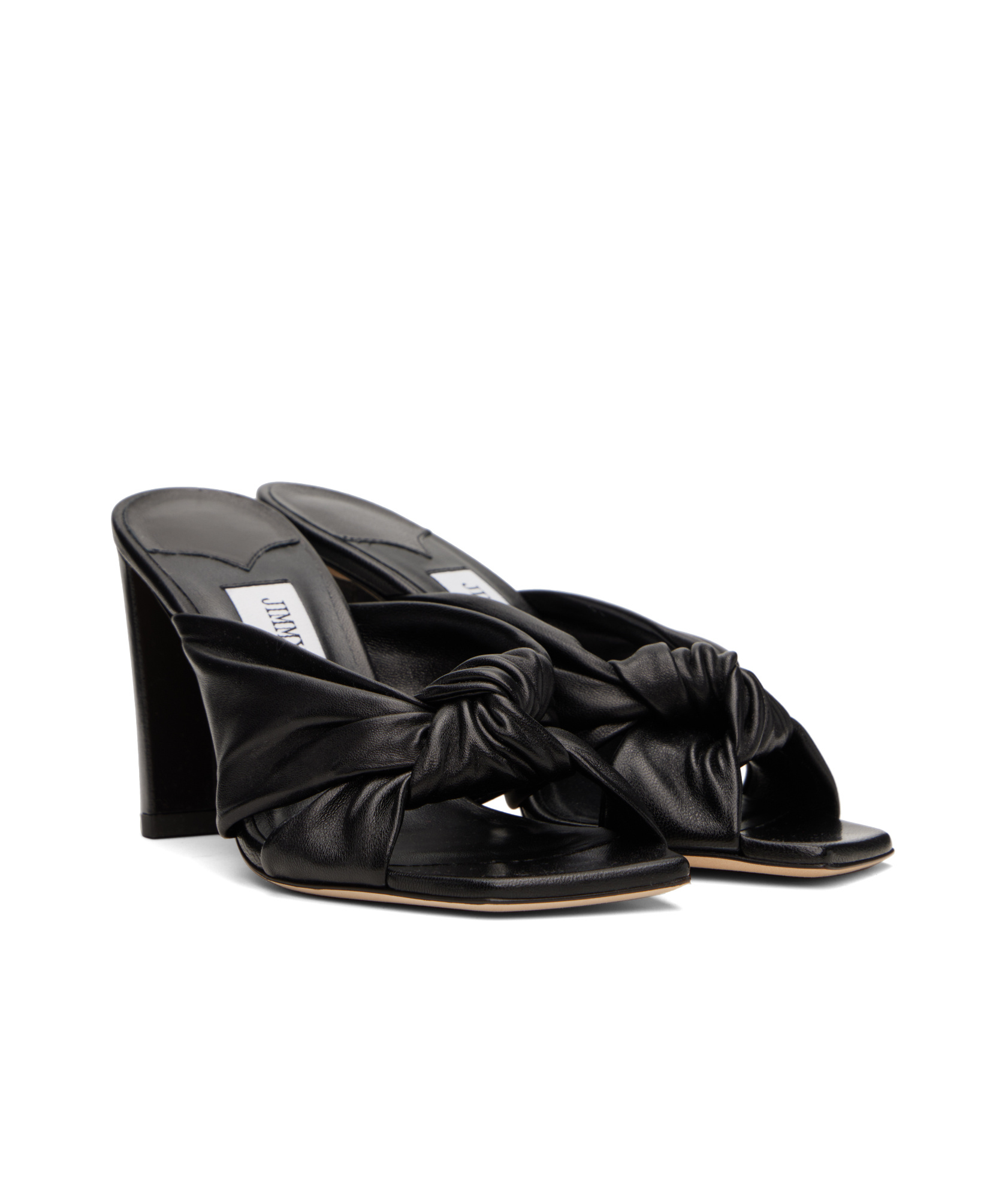 Jimmy Choo Avenue Crisscross Slide Sandals In Black