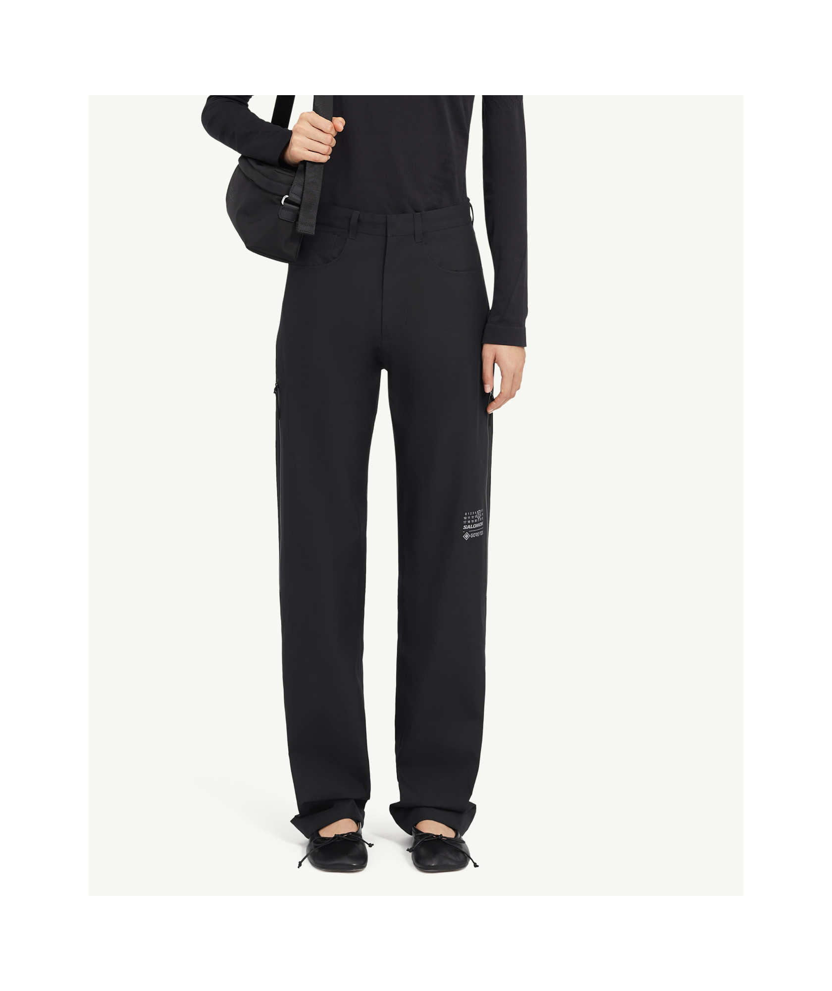 Mm6 Maison Margiela Belt-loop Casual Pants In Black