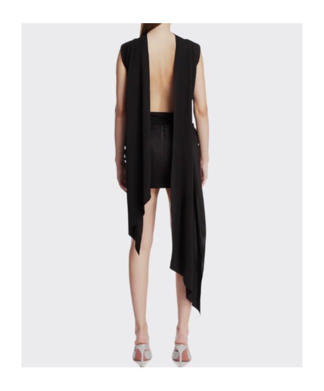 Jean Paul Gaultier Backless Blouse In Black