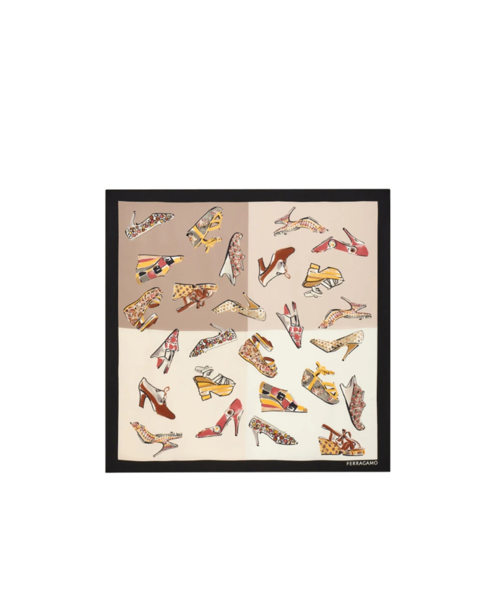 Ferragamo Genio-print Silk Scarf In Multi
