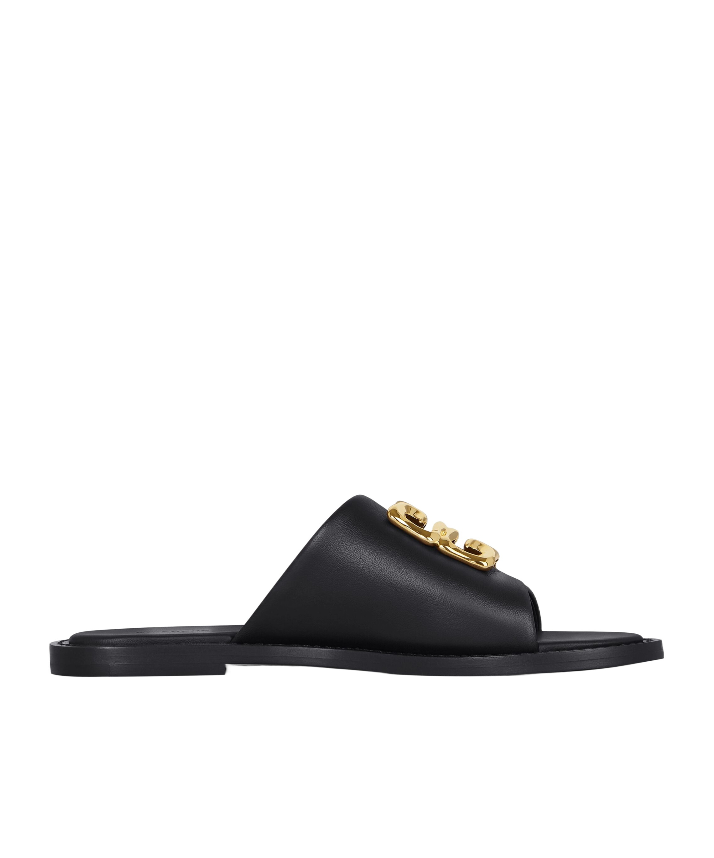 Shop Givenchy 4g Liquid Flat Mules In Leather In Black