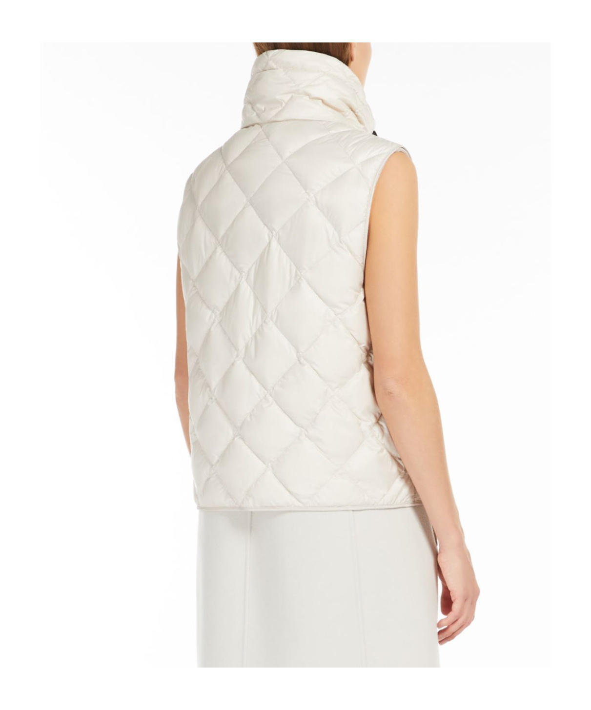 Max Mara Sleeveless Down Jacket In White