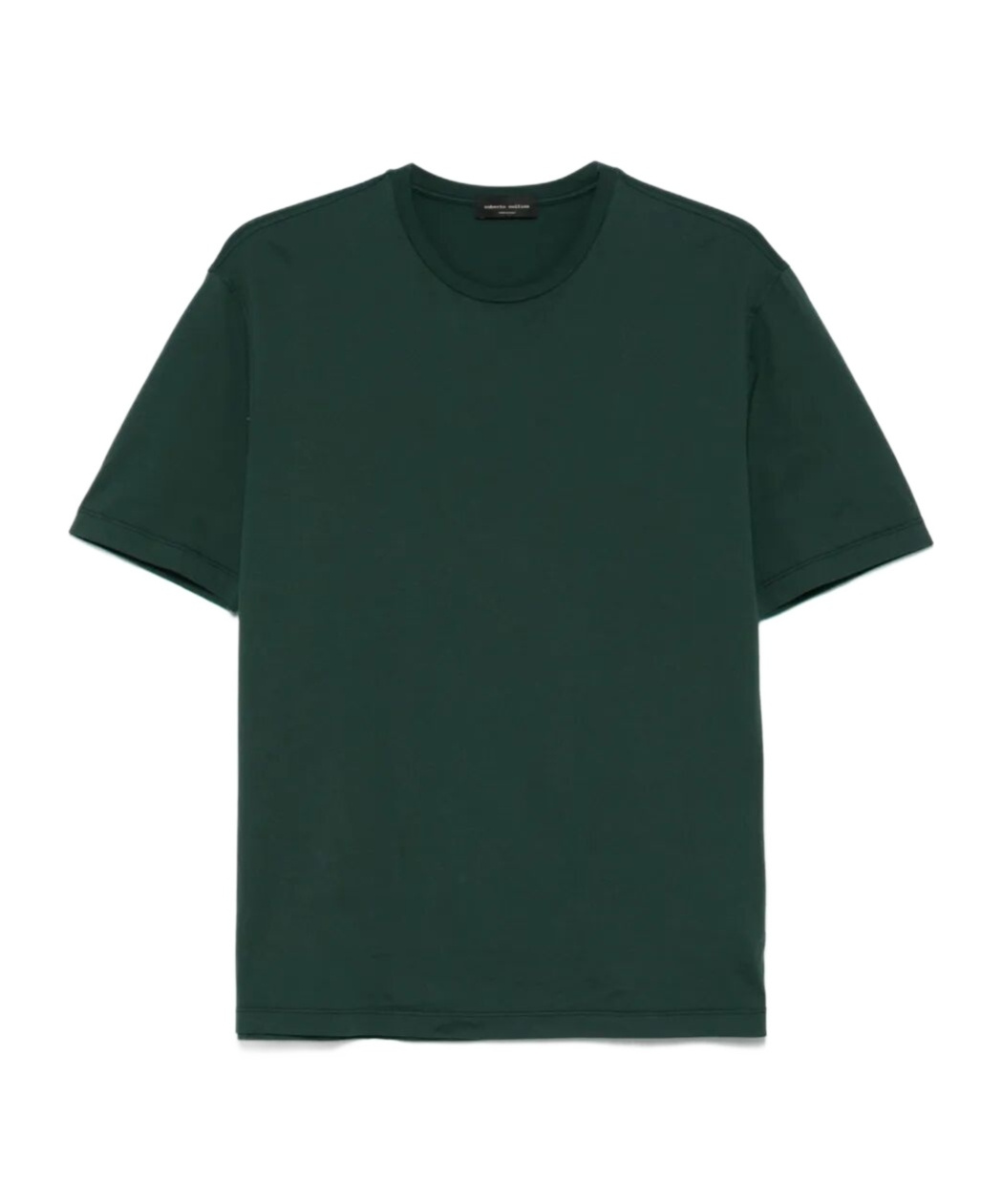 Roberto Collina Crew Neck Cotton T-shirt Clothing In Foresta