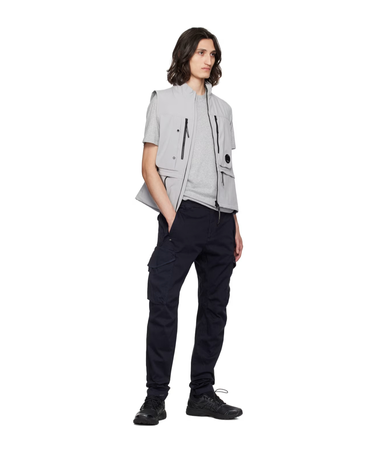 Shop C.p. Company Zippered Pocket Vest In White