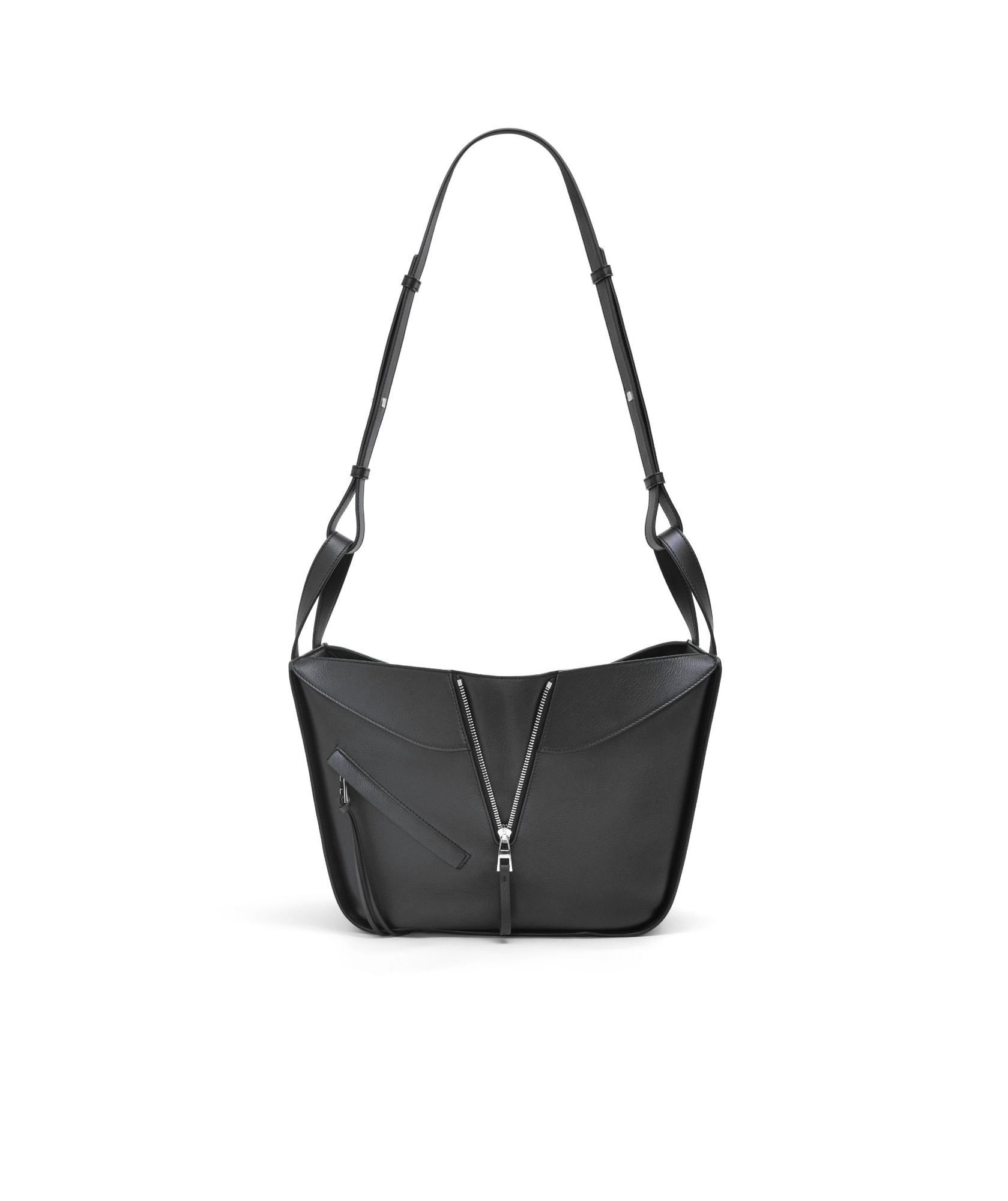 Loewe Small Cubi Anagram Jacquard Canvas And Leather Shoulder Bag In Black