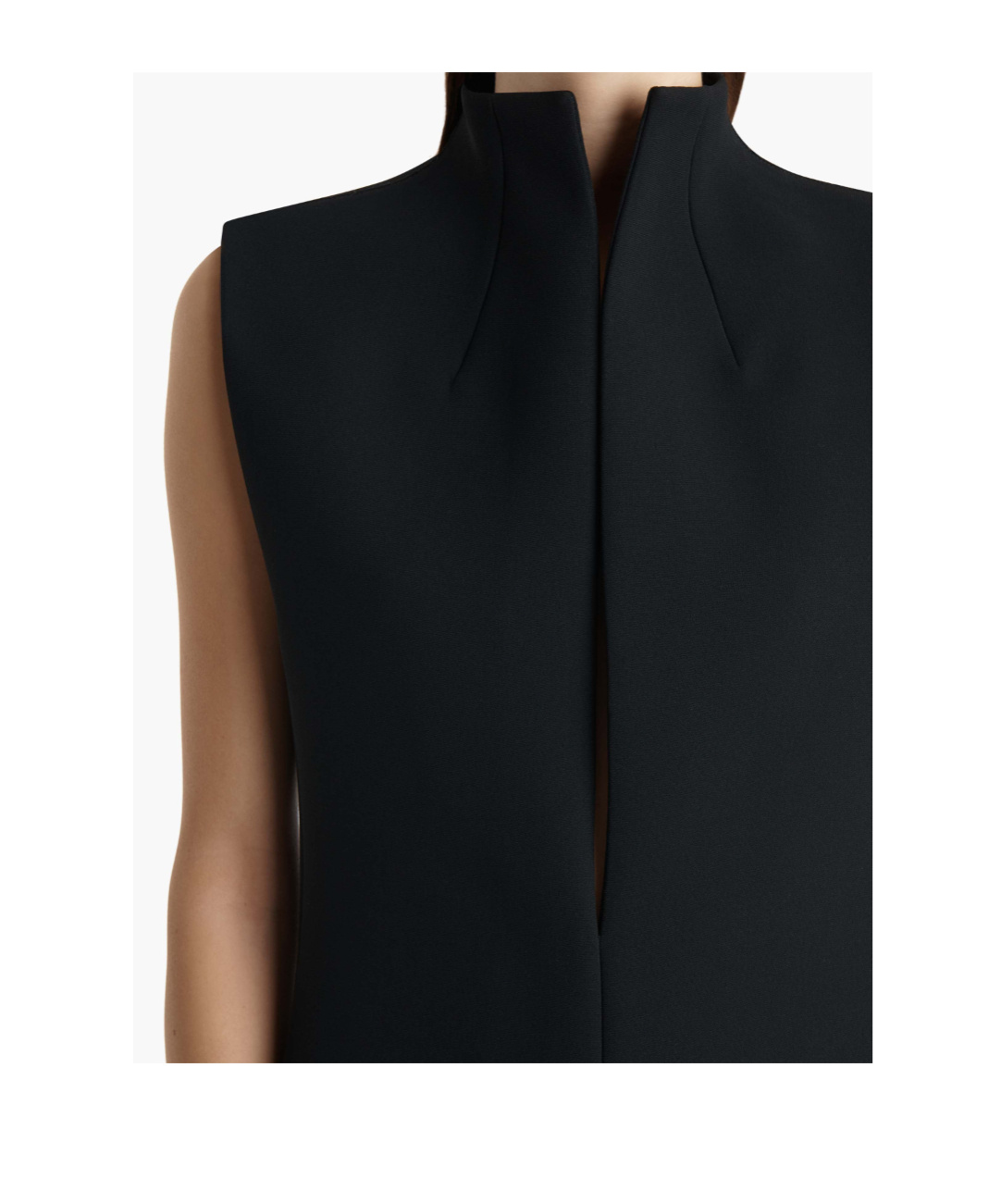 Khaite Asymmetrical Von Sleeveless Top In Black