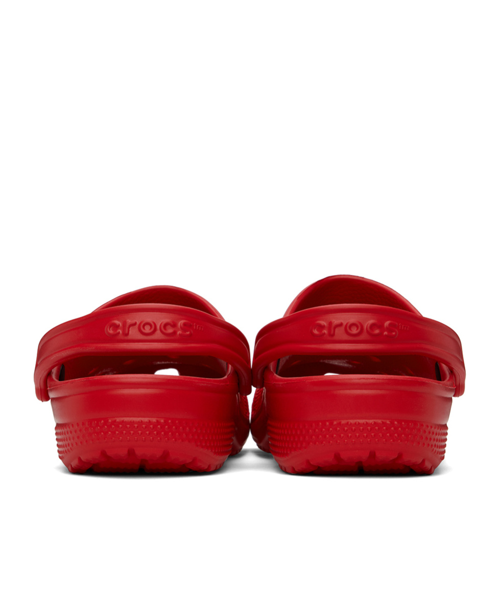 Crocs Logo Embossed Sandals In Red
