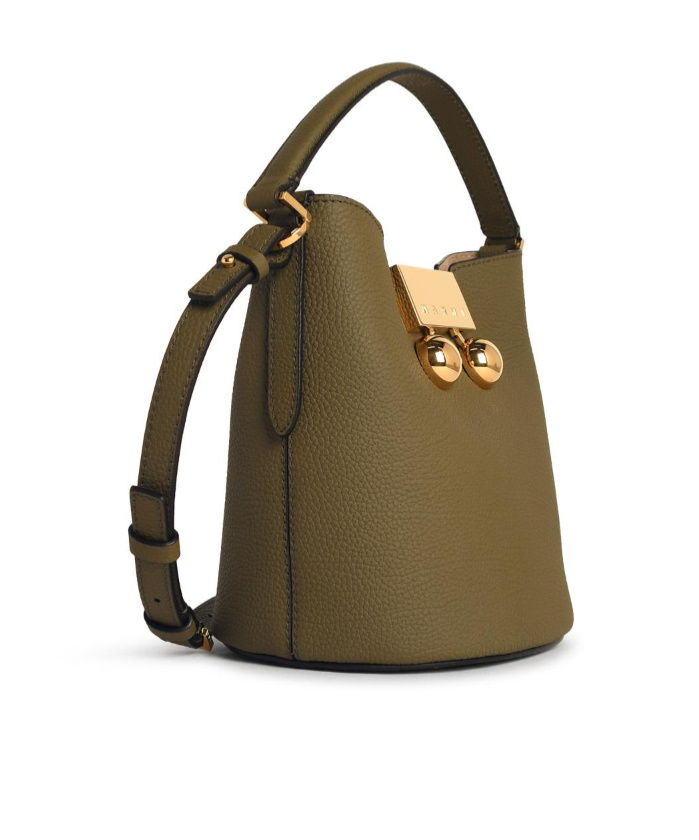 Marni Trunkaroo Bucket Bag In Green