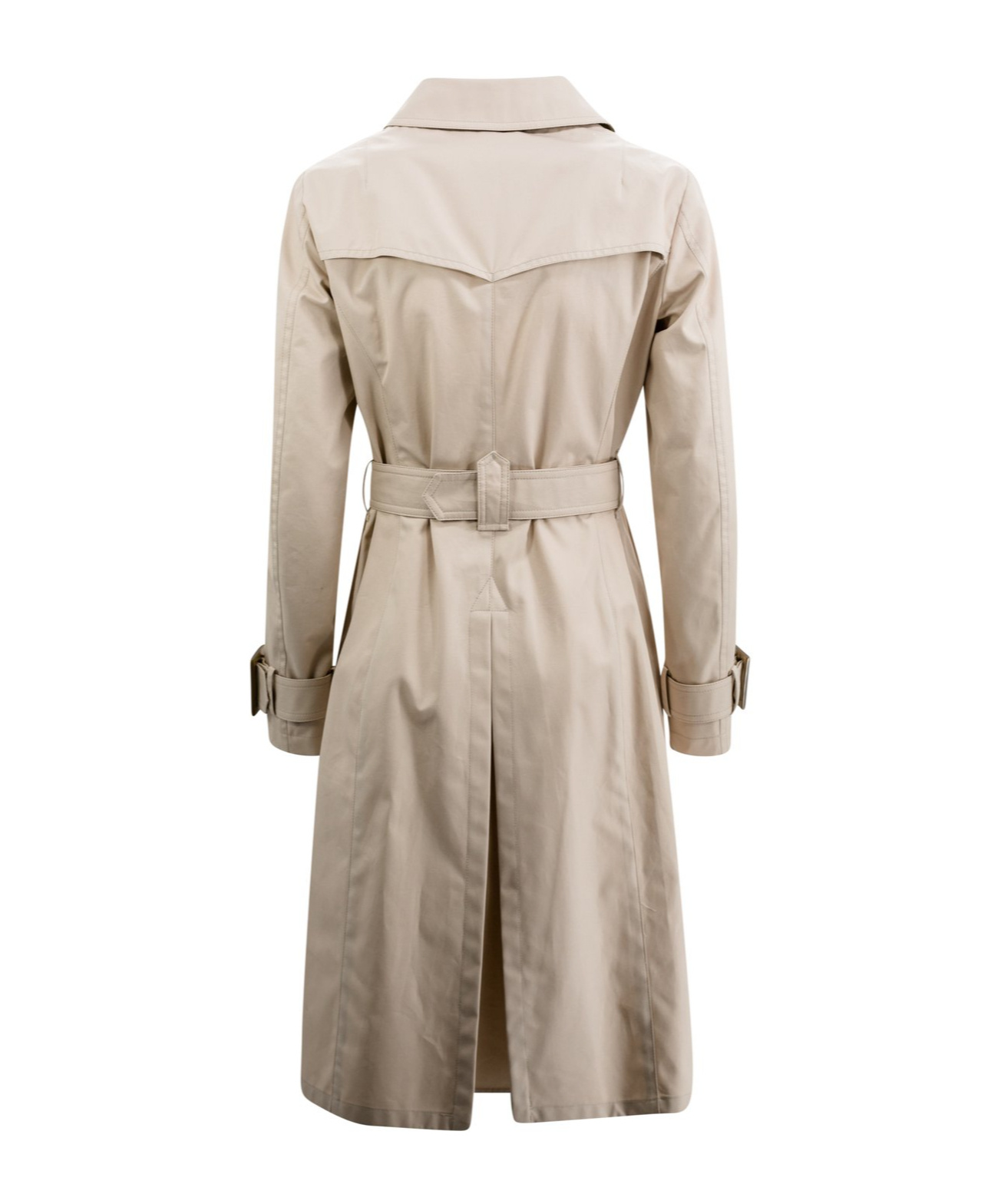 Herno Sand Cotton Gabardine Trench Coat In Gray