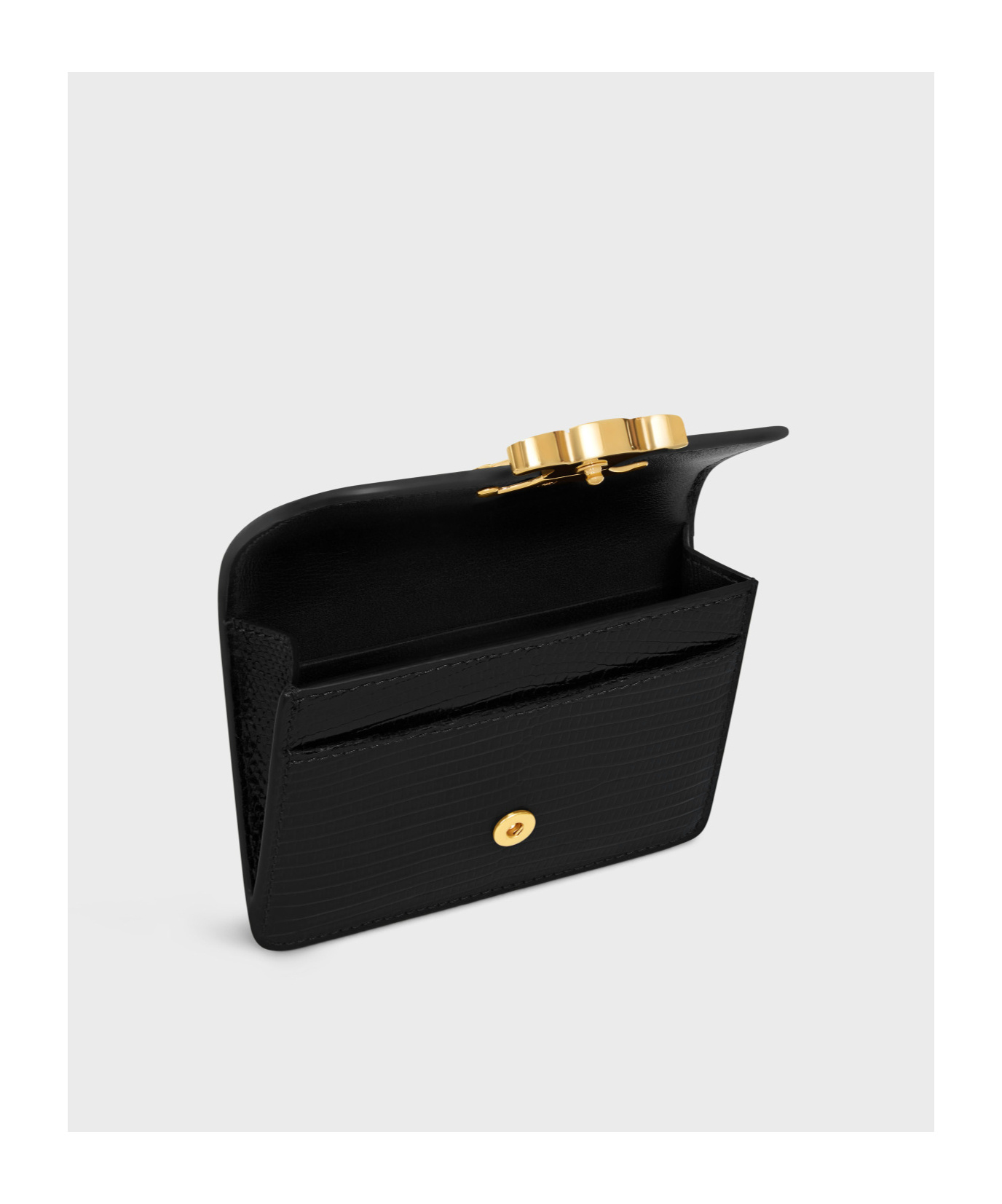 Celine Flip Wallet In Black