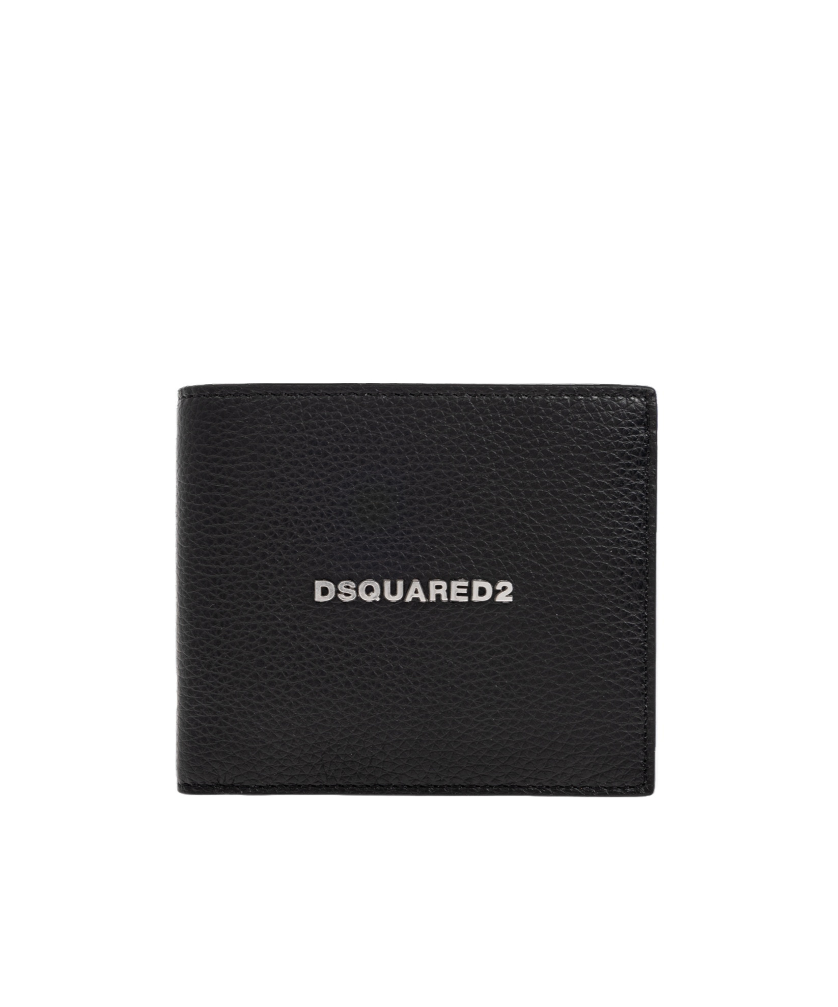 Dsquared2 Logo-plaque Leather Wallet In Black