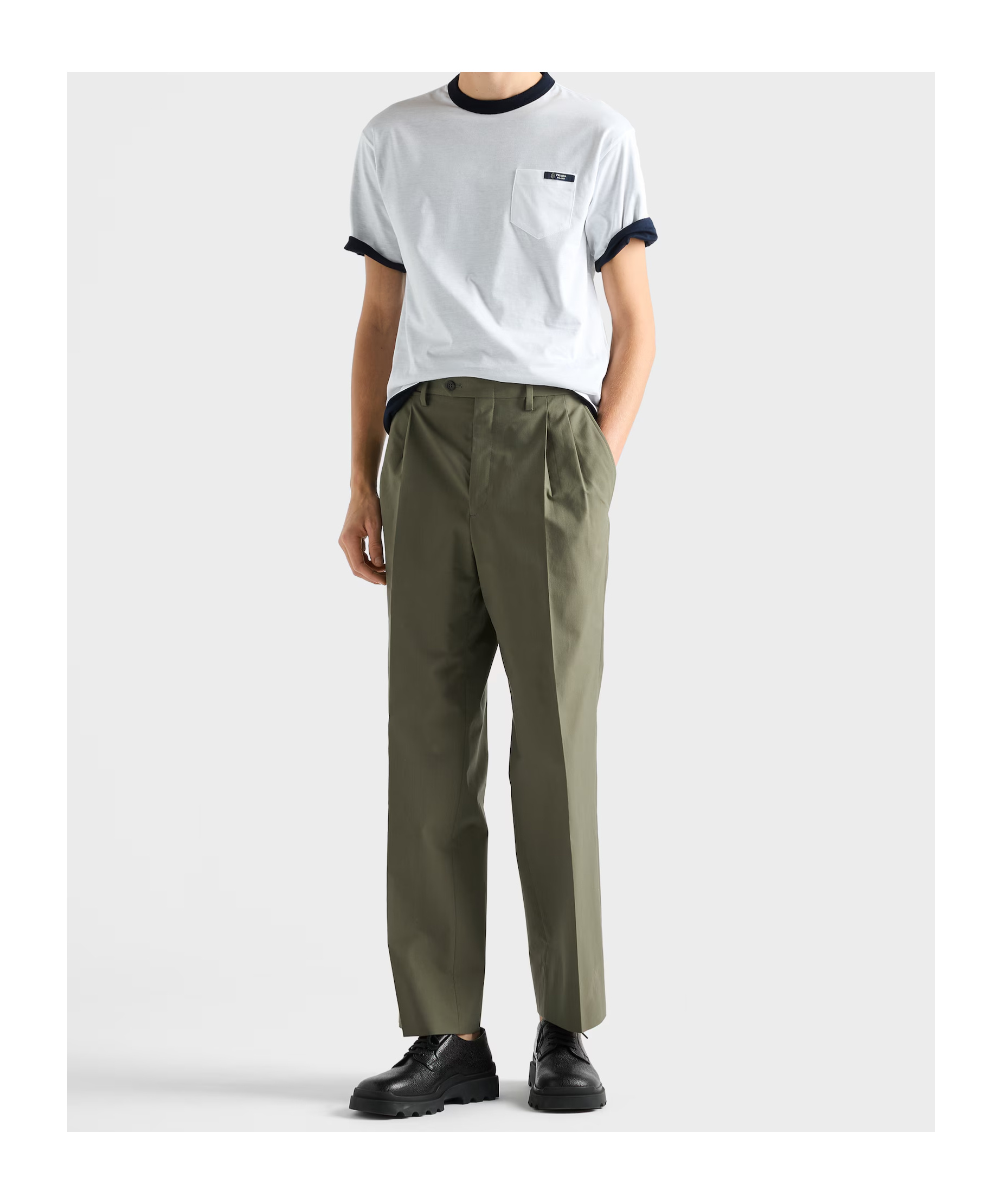 Prada Reversible Cotton T-shirt In White