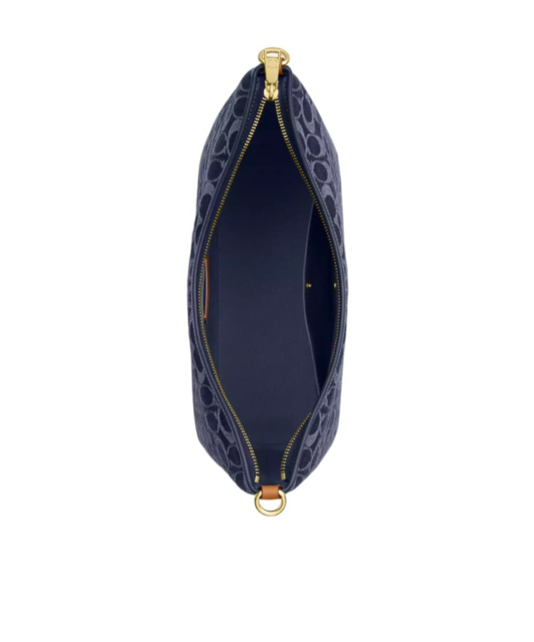 COACH LAUREL LARGE SHOULDER BAG IN SIGNATURE DENIM