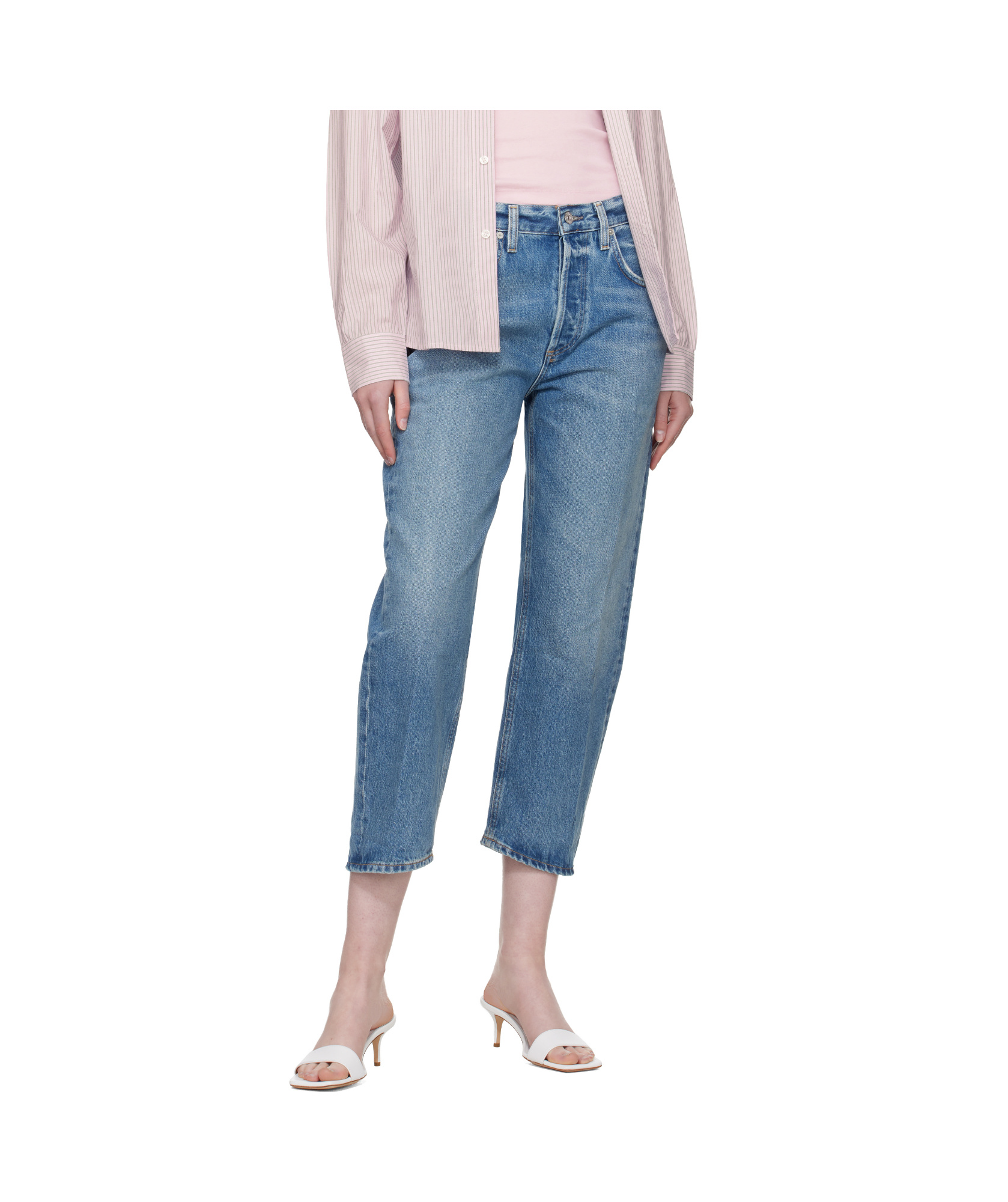 Citizen Of Humanity Delfina Jeans Five-pocket Design Belt Loops In Blue