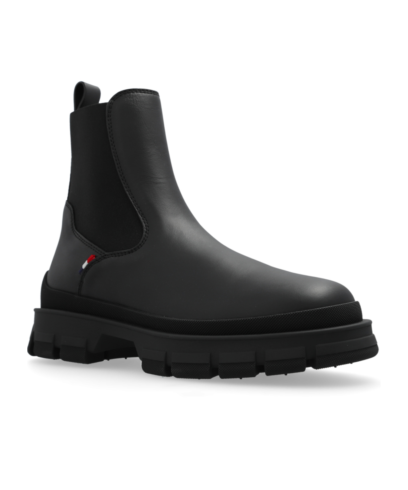 Moncler Bottes Chelsea En Cuir Hevea In Black