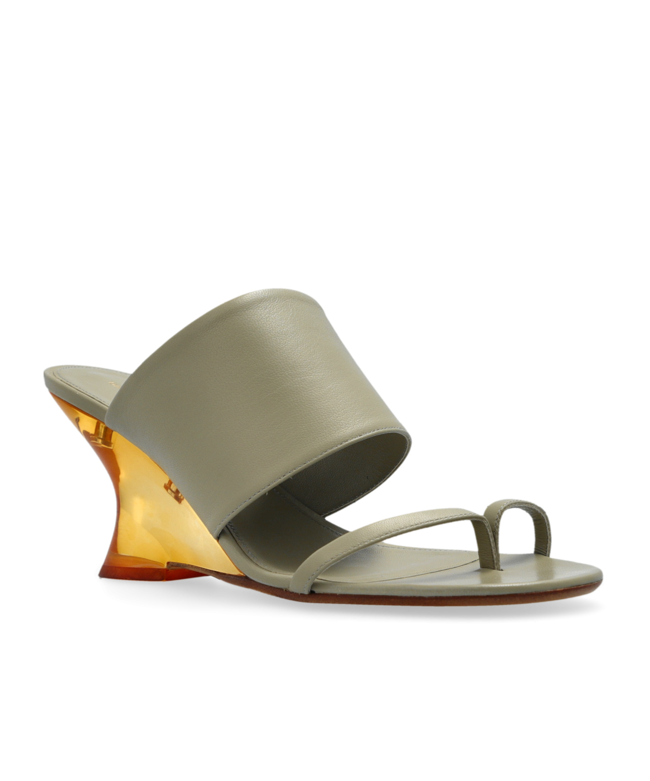 DRIES VAN NOTEN ROUND TOE WEDGE SANDALS 