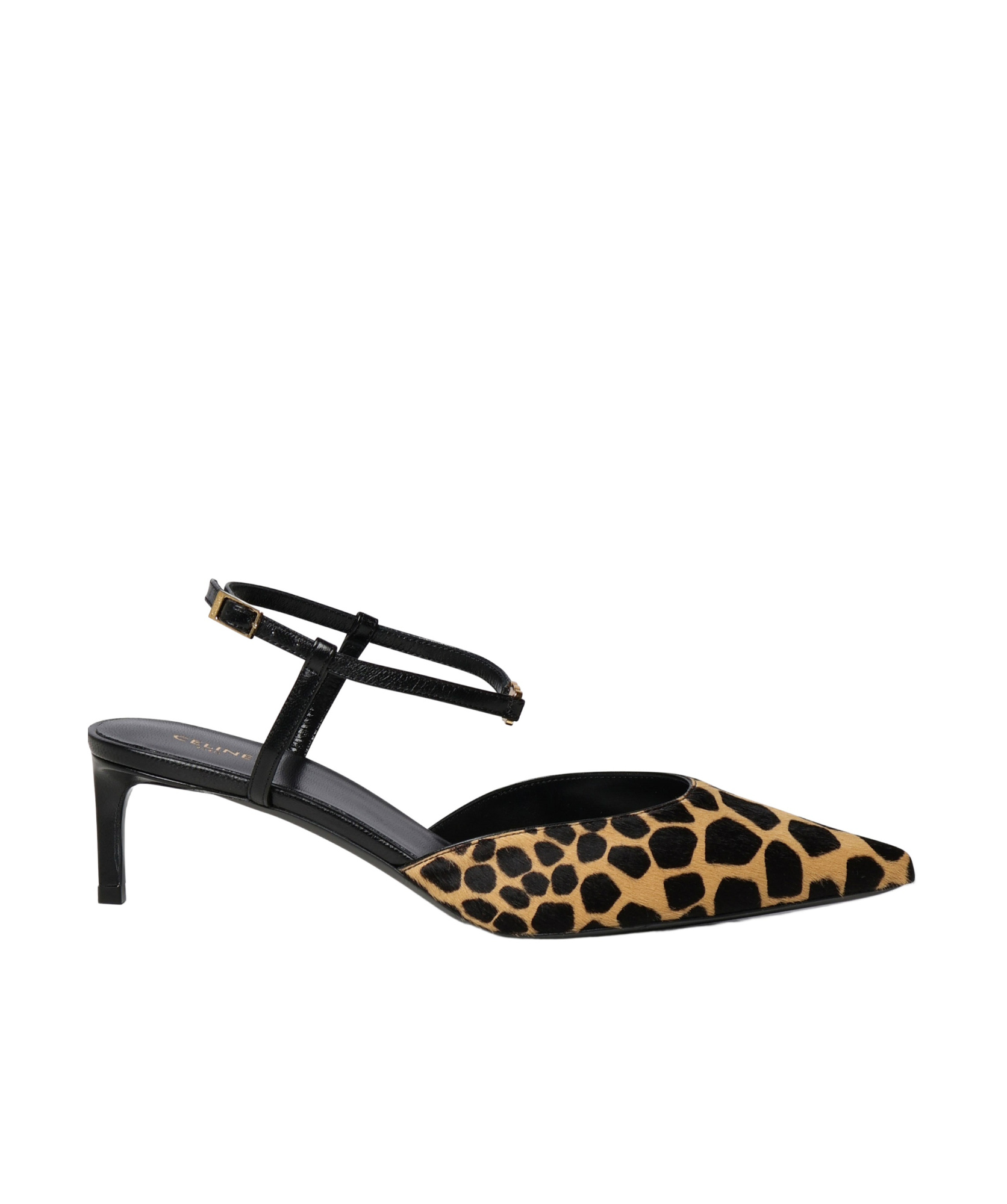 Celine Pointed High-heeled Sandals In Black