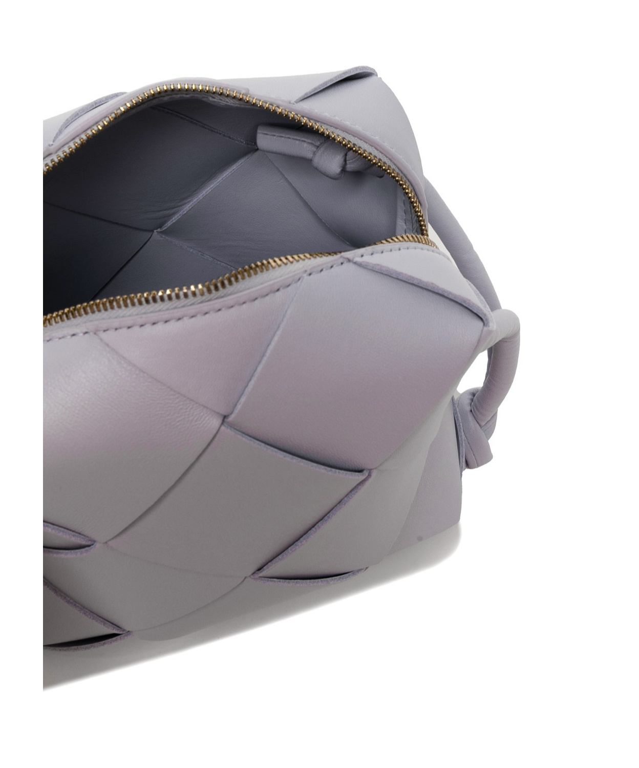 Bottega Veneta Mini Cassette Shoulder Bag In Gray
