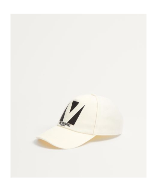 Valentino Logo Baseball Cap In White