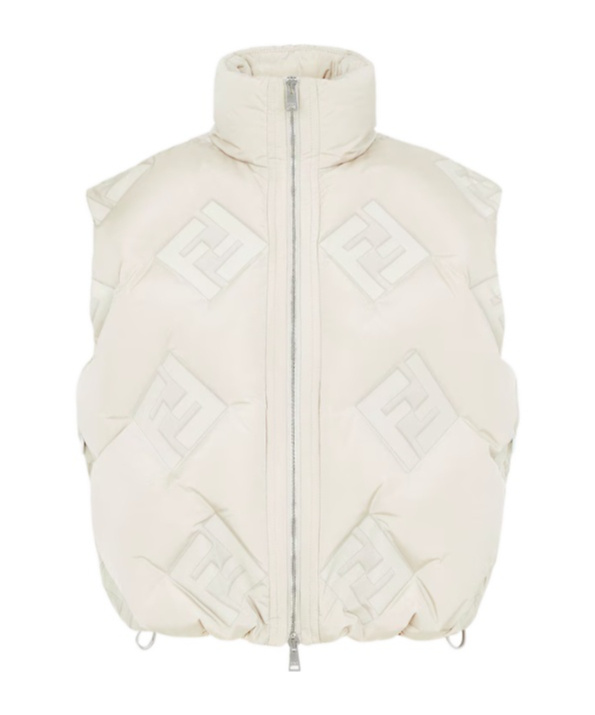 Fendi Vest Ff Technical Fabric In White