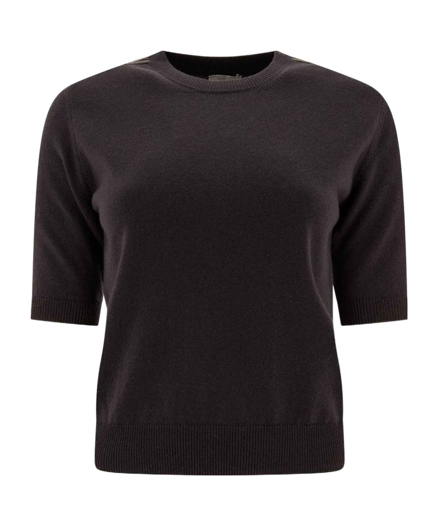 Peserico Sweater With Punto Luce Knitwear In Black