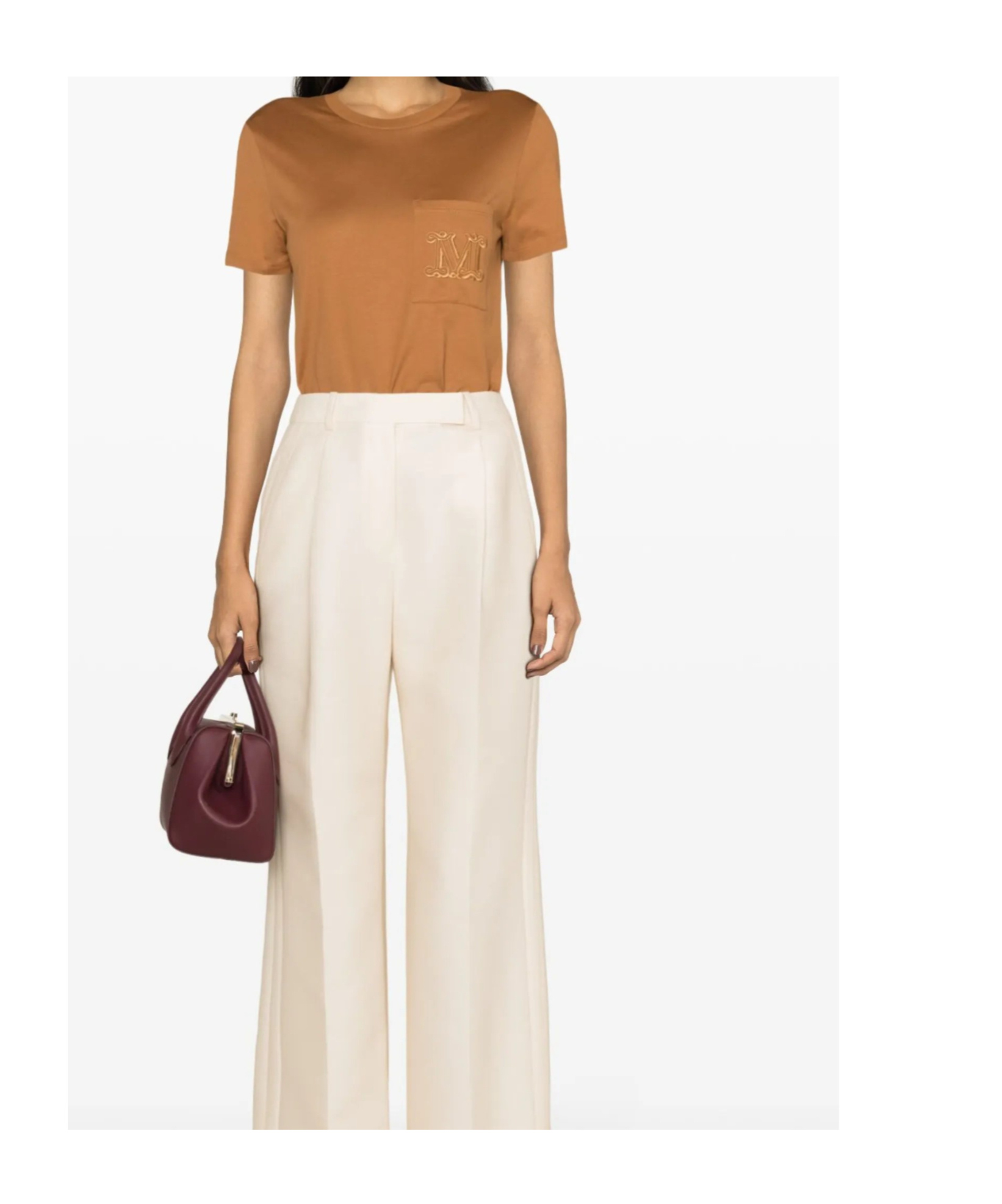Max Mara Papaia T-shirt In Brown