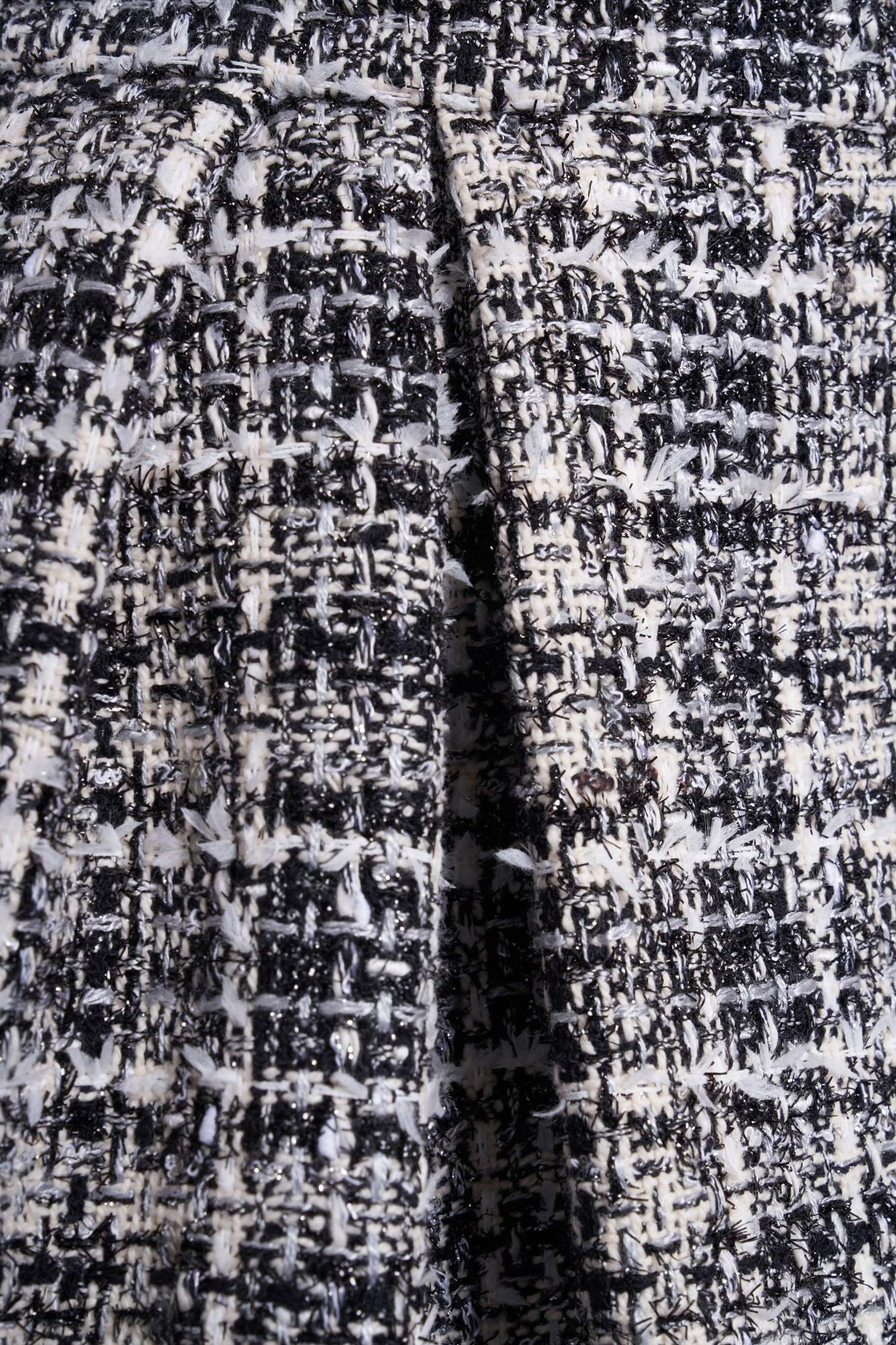 Alessandra Rich Embroidered Tweed Mini Skirt In Gray
