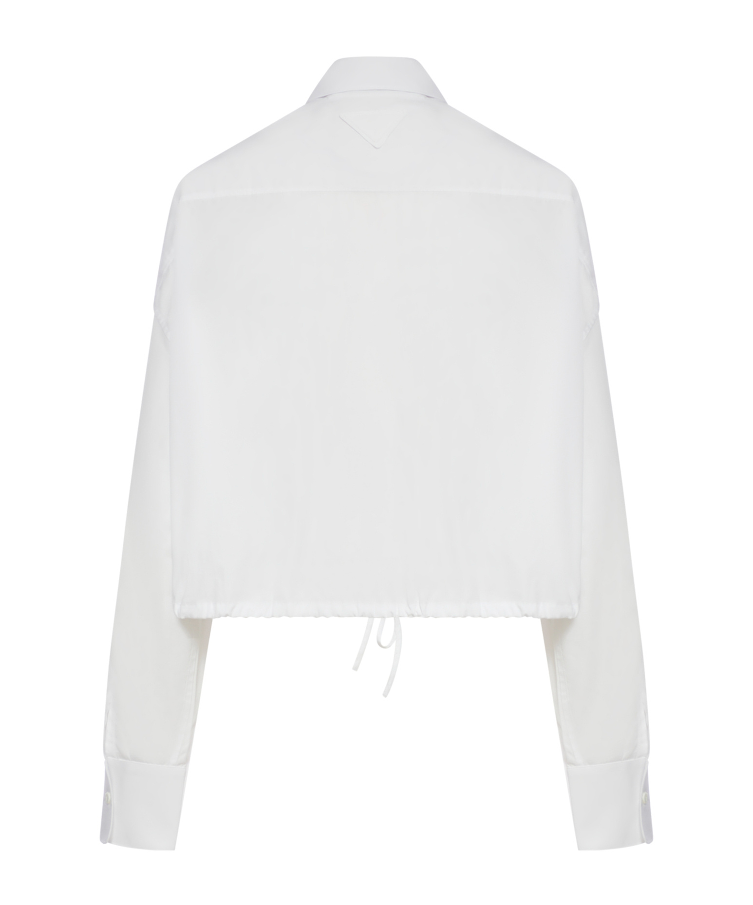 PRADA PRADA DRAWSTRING POPLIN SHIRT