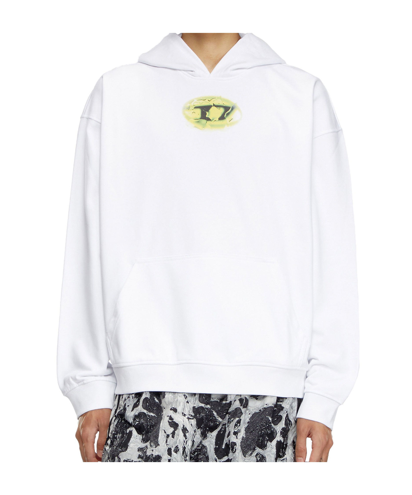 Diesel S-boxt-hood-k3 Hoodie In White