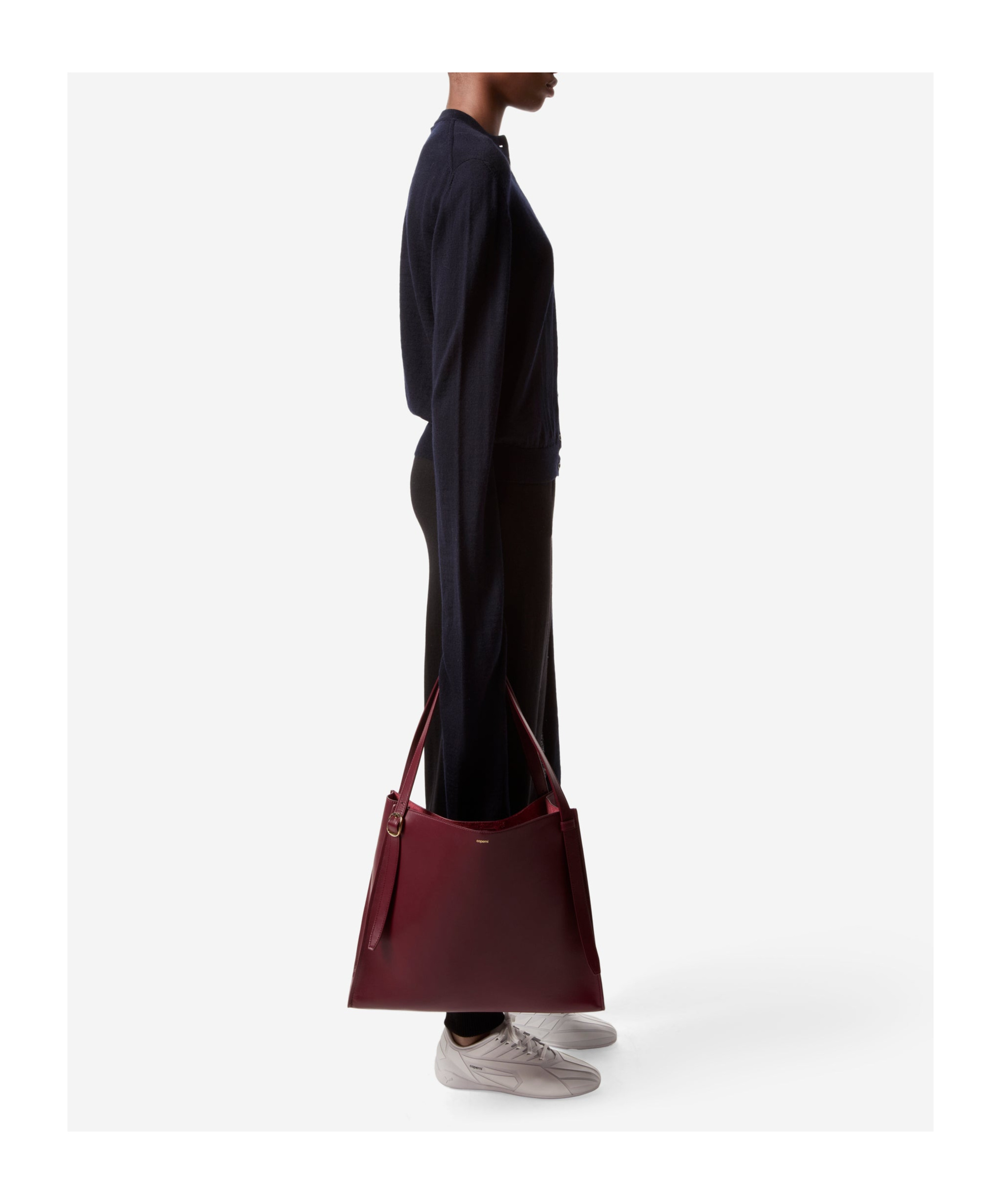 Coperni Long-sleeved Knitted Cardigan In Black