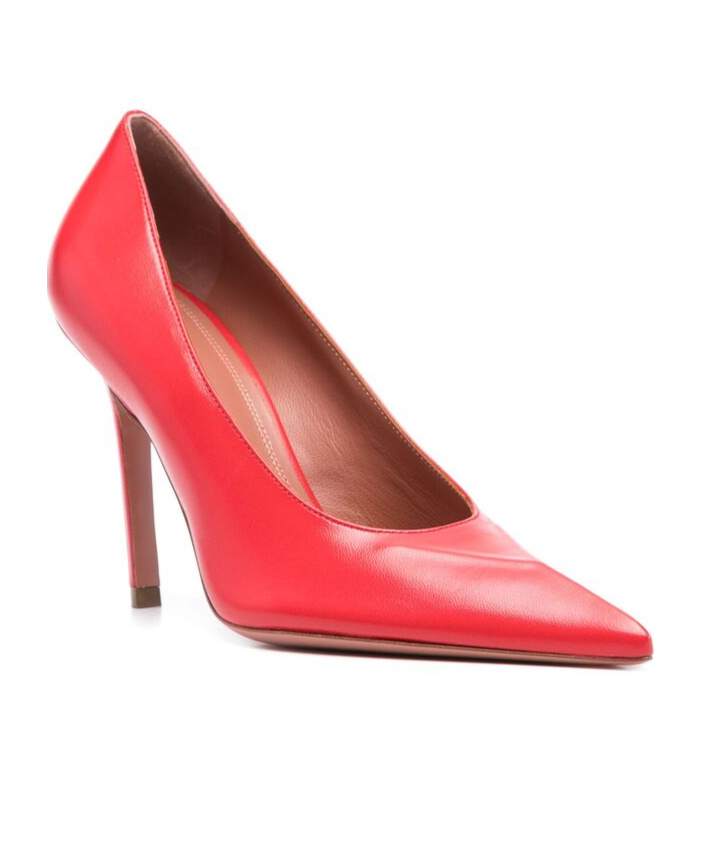 Amina Muaddi Pointed High Heels In Red