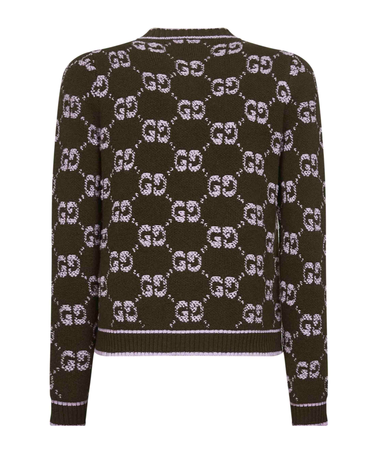 Gucci Long-sleeved Knitted Cardigan In Green