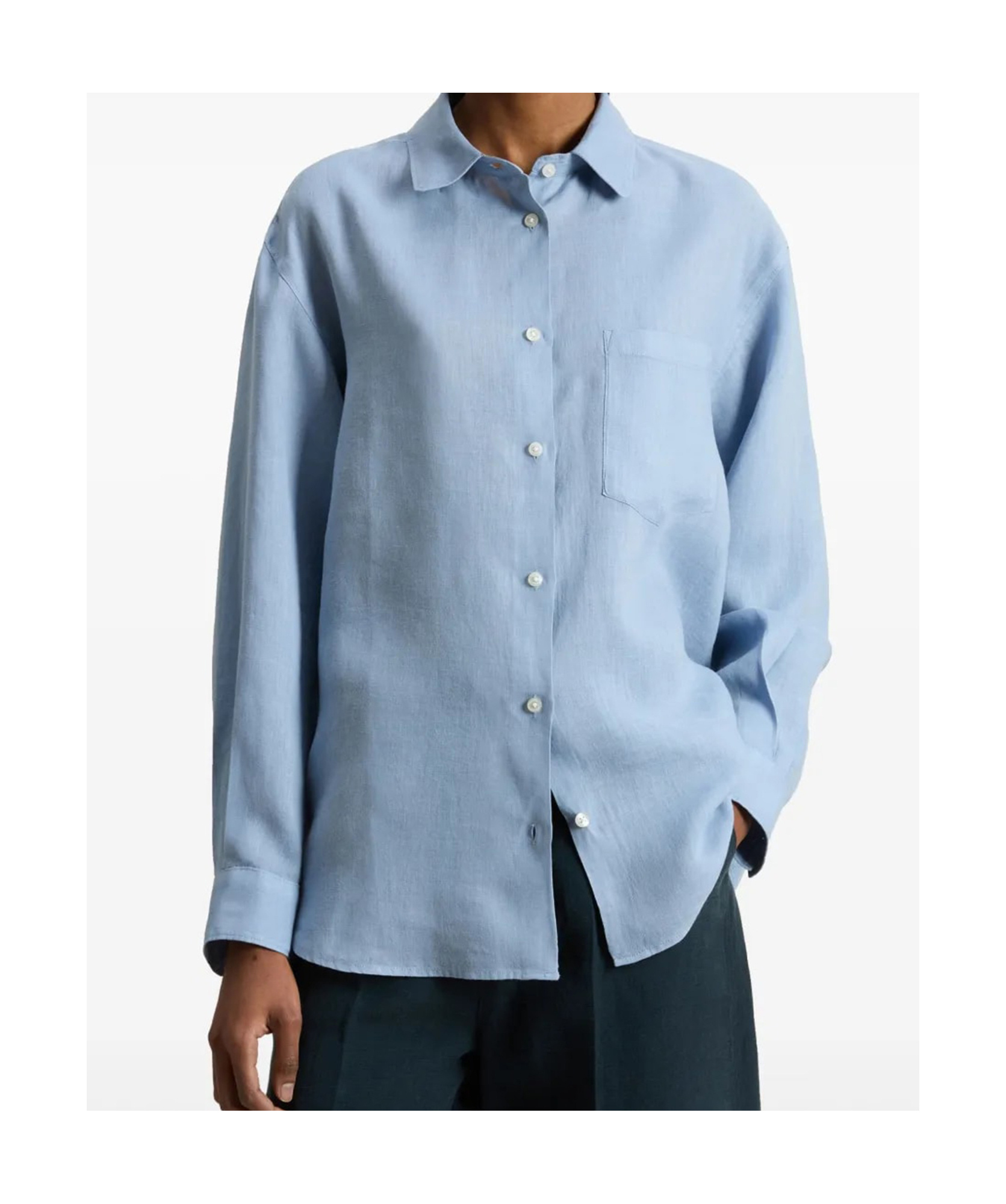 Woolrich Linen Shirt In Blue