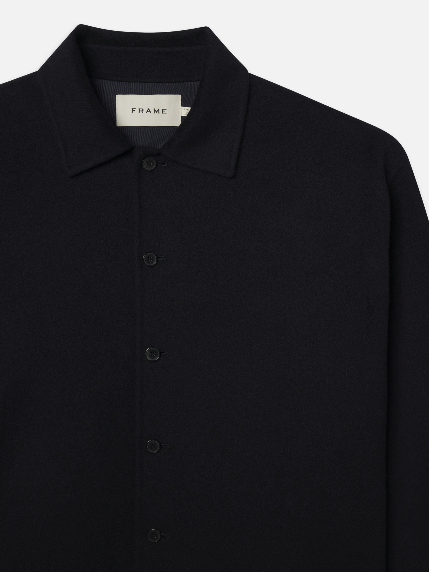 Frame Peak Collar Reversible Jacket In Black