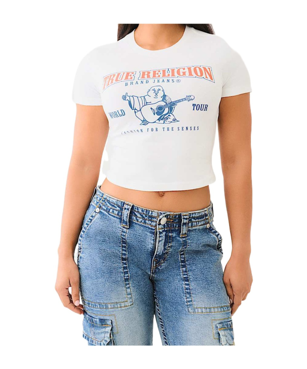 TRUE RELIGION WORLD TOUR LOGO BABY TEE