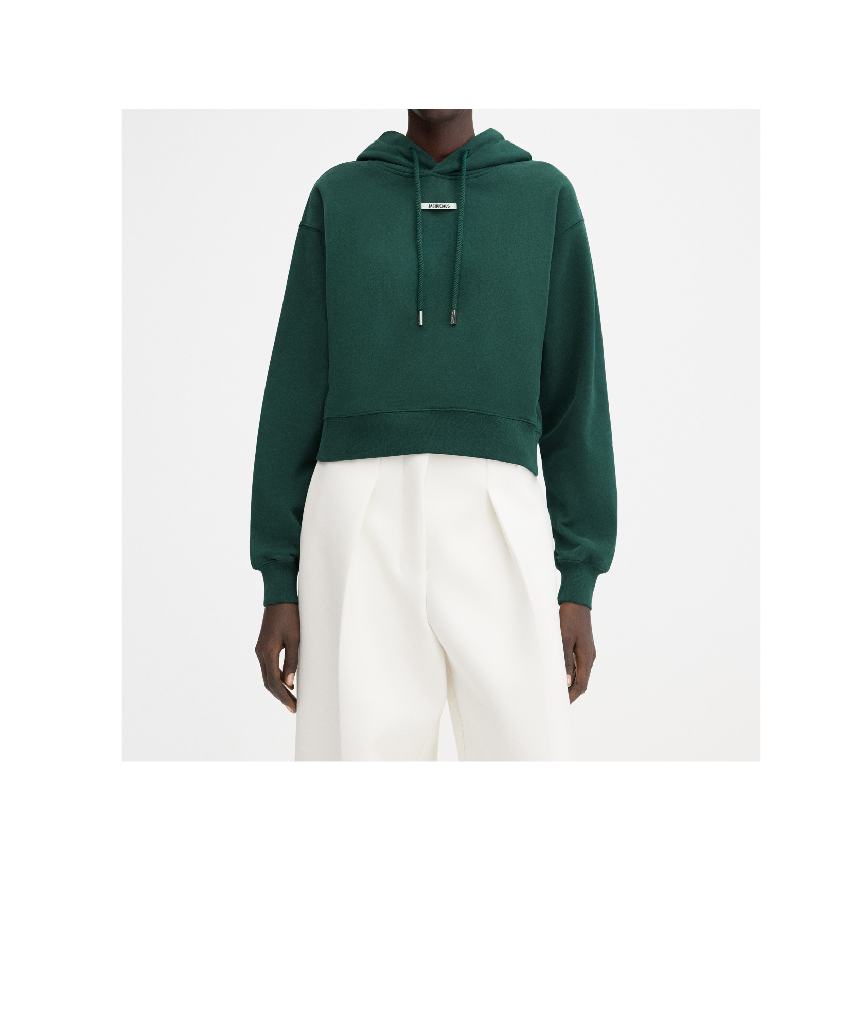 Jacquemus Le Hoodie Gros Grain Hooded Cotton Sweatshirt In Animal Print