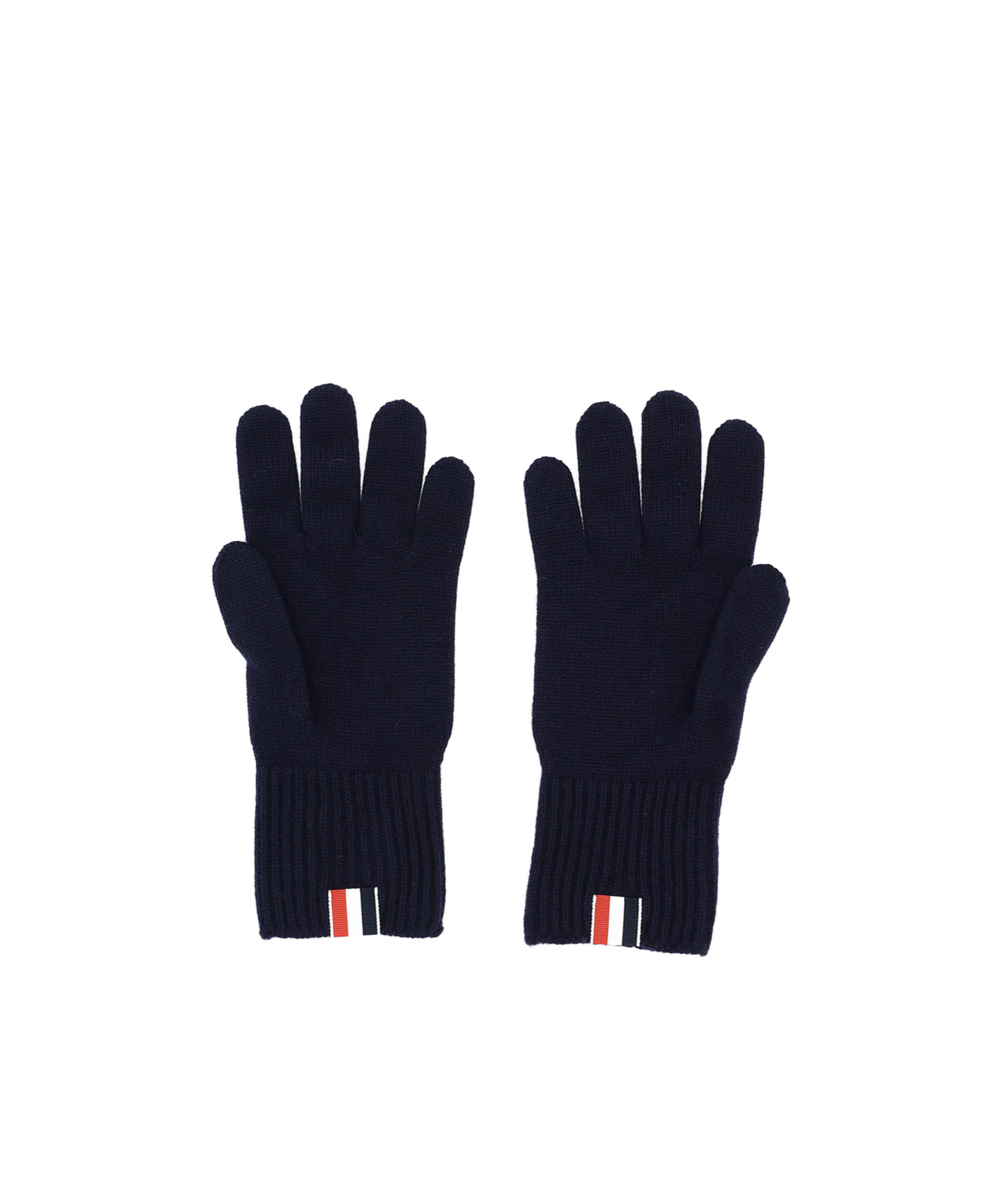 Shop Thom Browne Rwb Stripe Merino Wool Gloves In Black